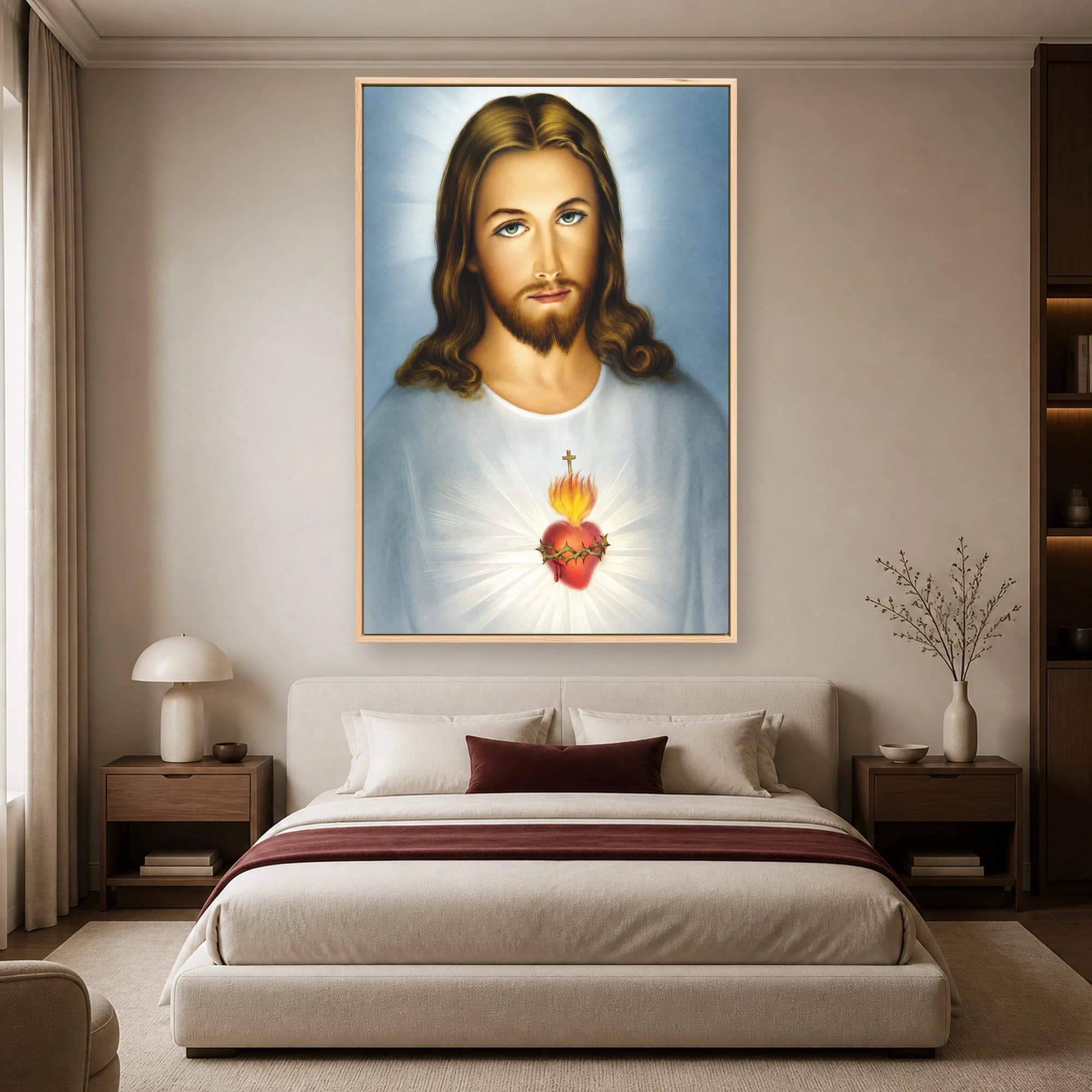 Sacred Heart of Jesus Christ Devotional Canvas Print, view 4