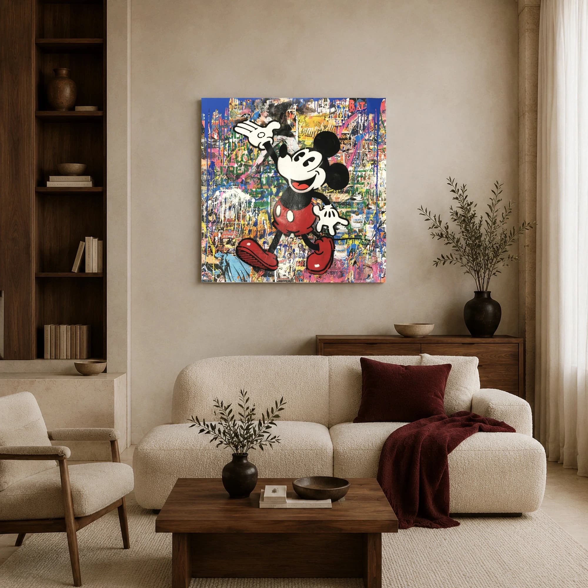 Mickey Mouse Pop Art Comic Splash Canvas, view 4
