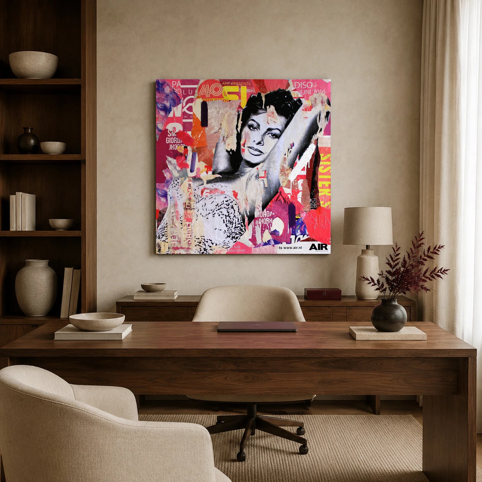 Sophia Loren Pop Art Mixed Media Poster & Canvas Print, view 2