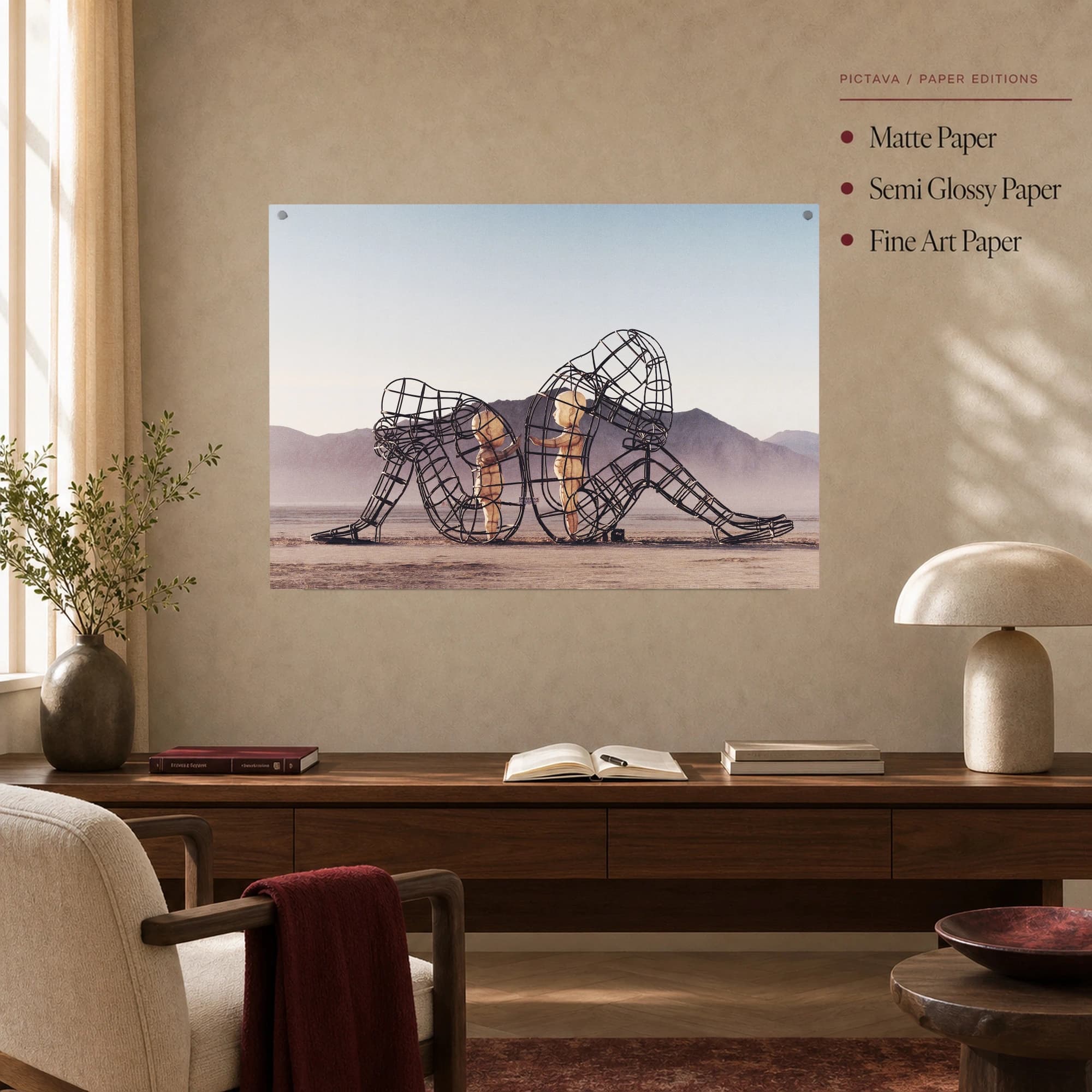 Ego Sculpture Desert Art Print, view 3