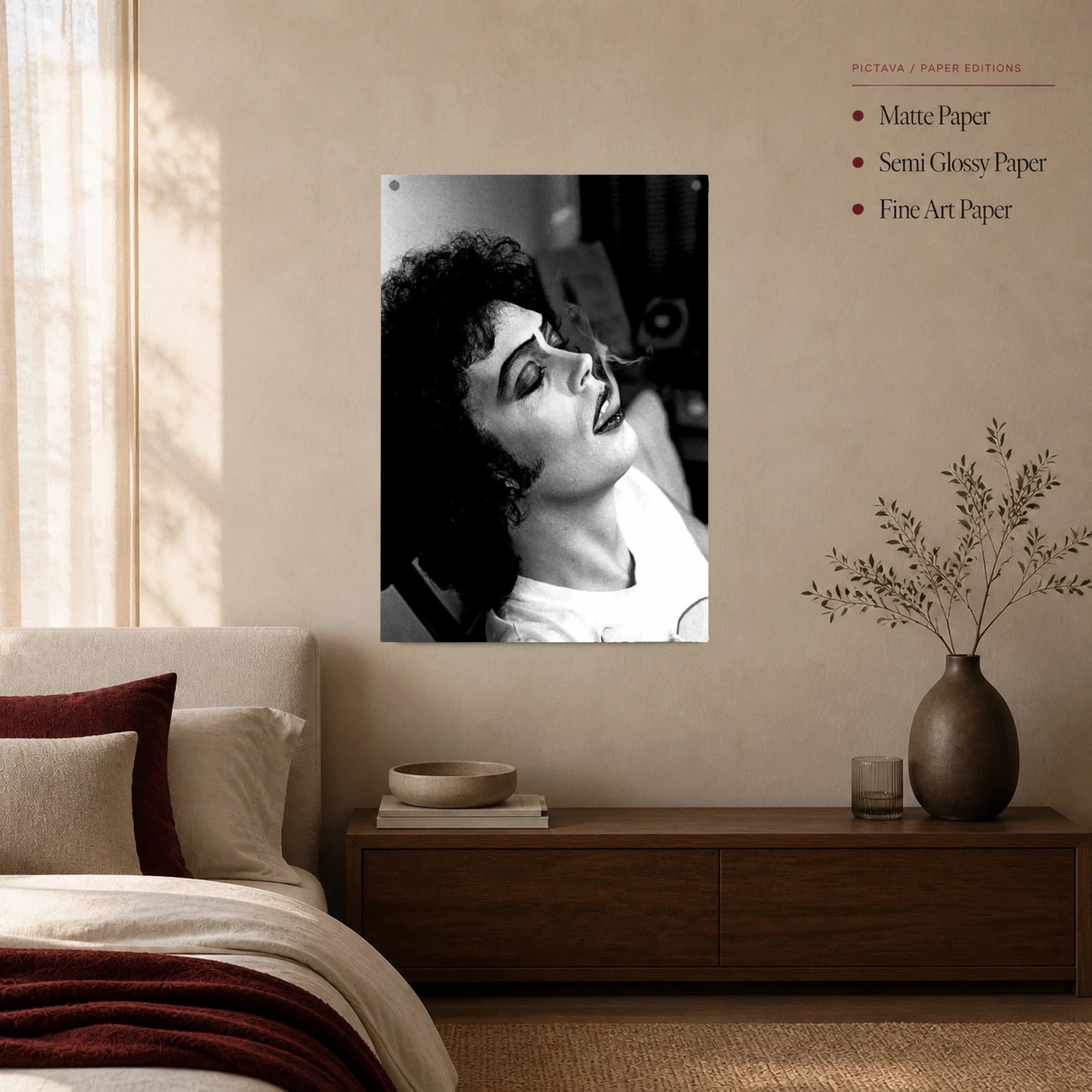 Tim Curry as Frank-N-Furter Cult Classic Portrait Canvas Print, view 3