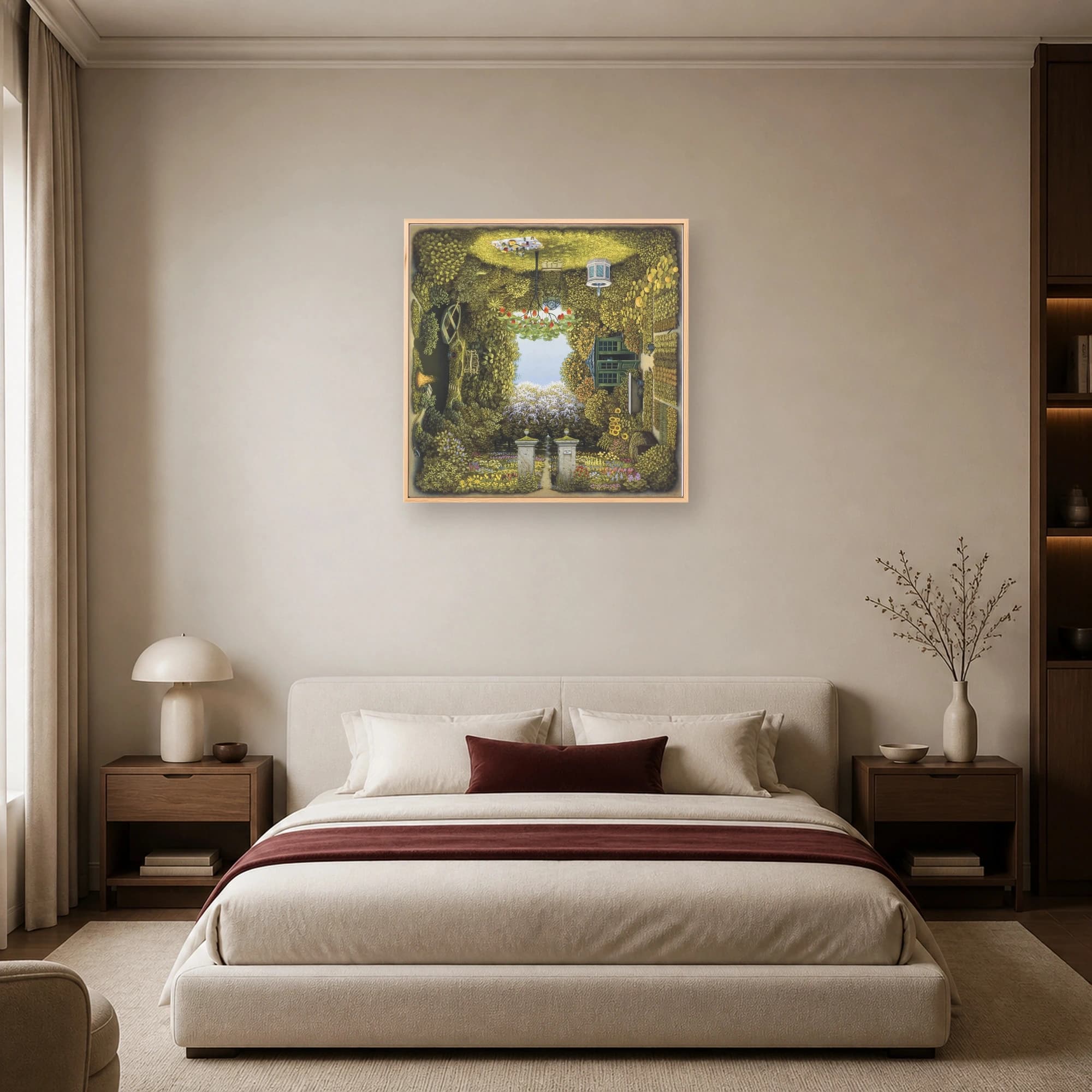 Surrealist Garden Landscape Canvas Print, view 6
