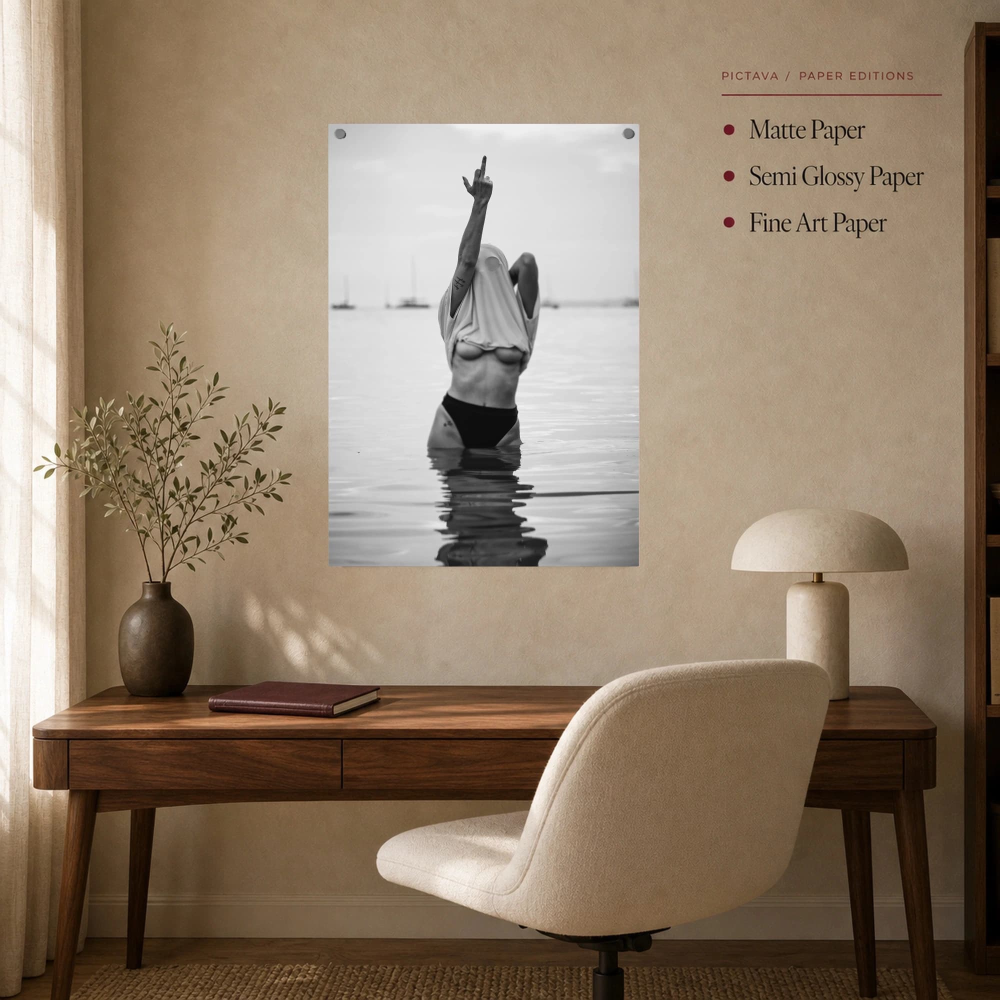 The Defiant Gesture Monochrome Fine Art Photography Print, view 8