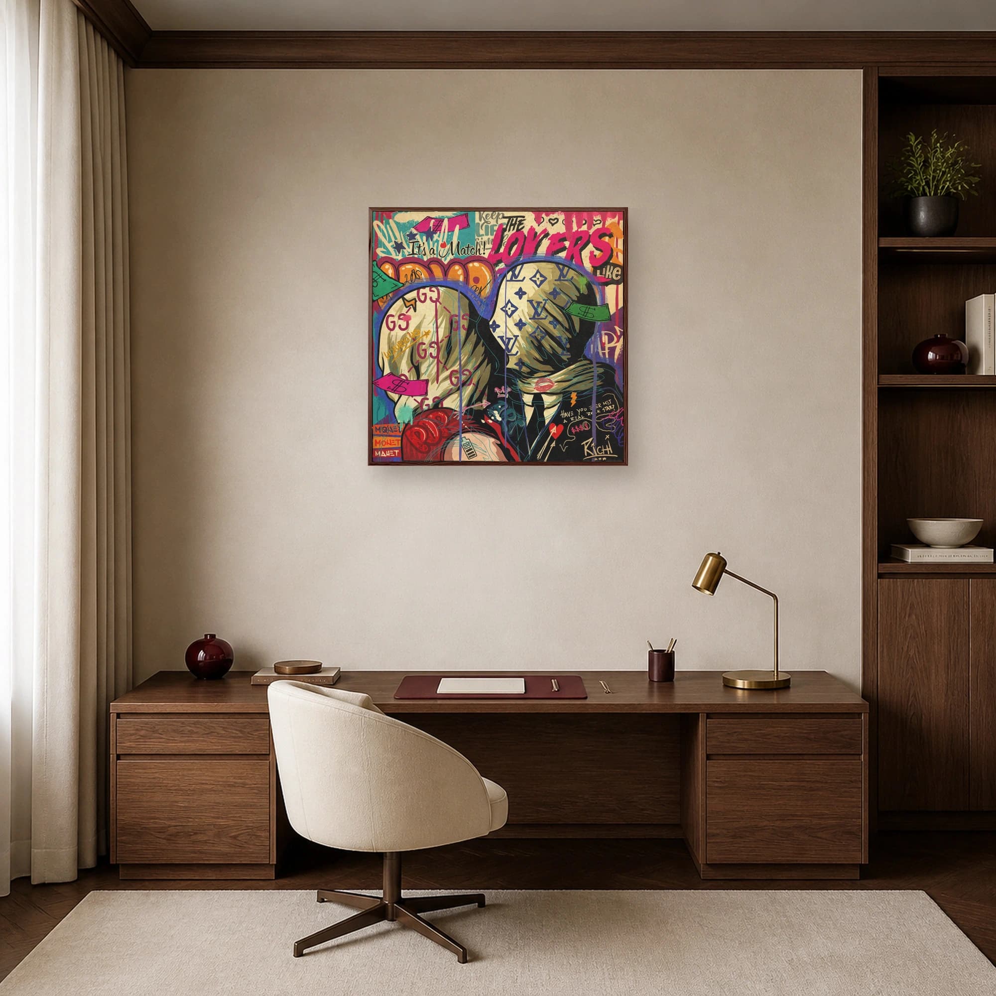 It is a Match The Lovers Urban Pop Art Canvas, view 8