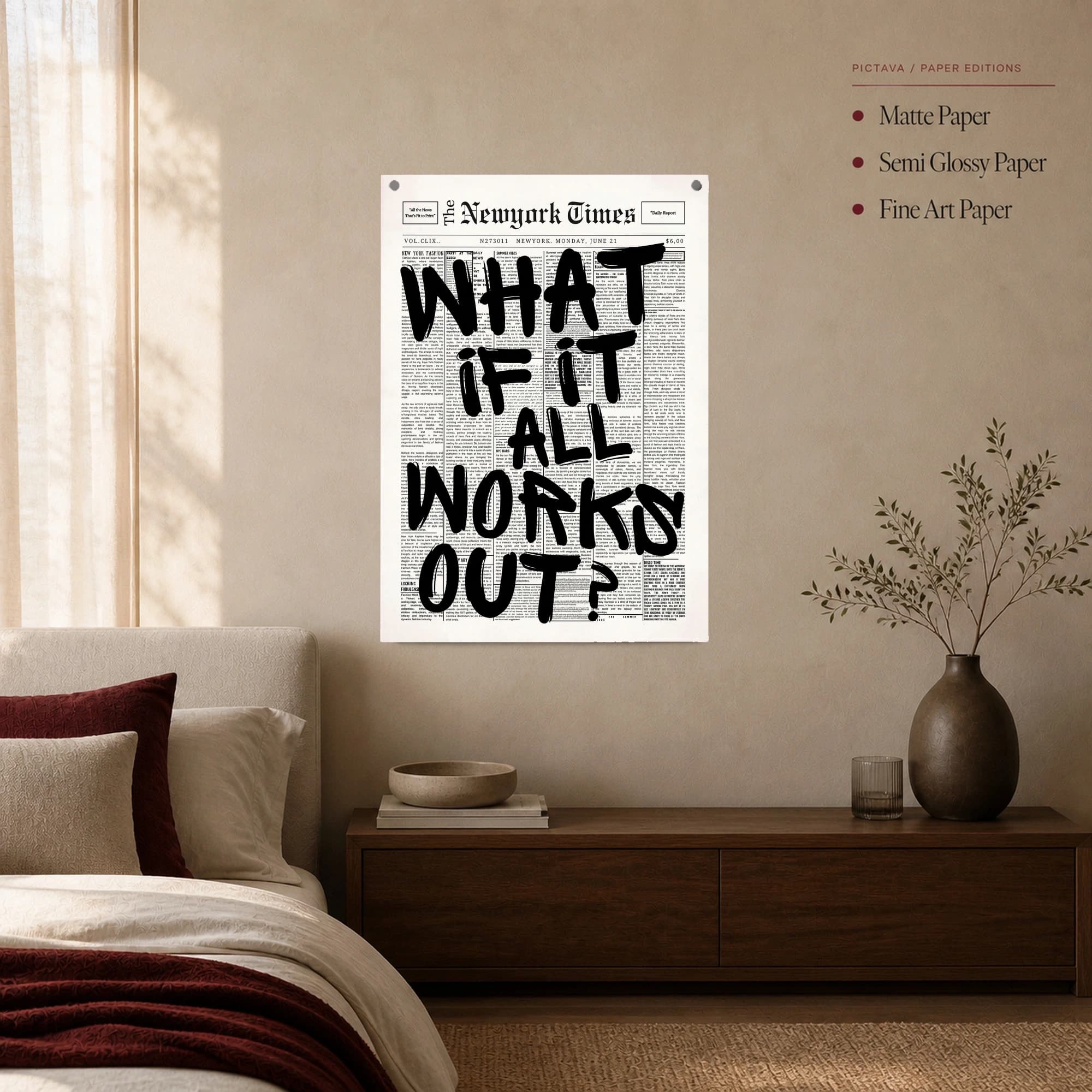 What If It All Works Out Newspaper Print, view 2