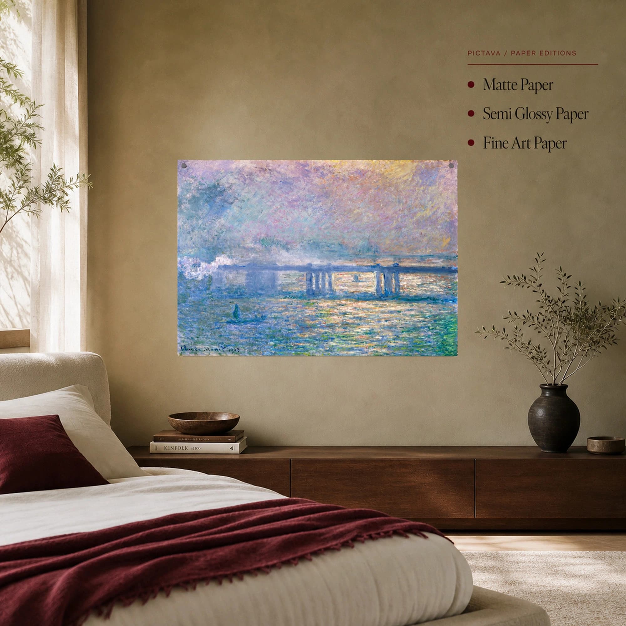 Charing Cross Bridge Canvas Print by Claude Monet, view 8