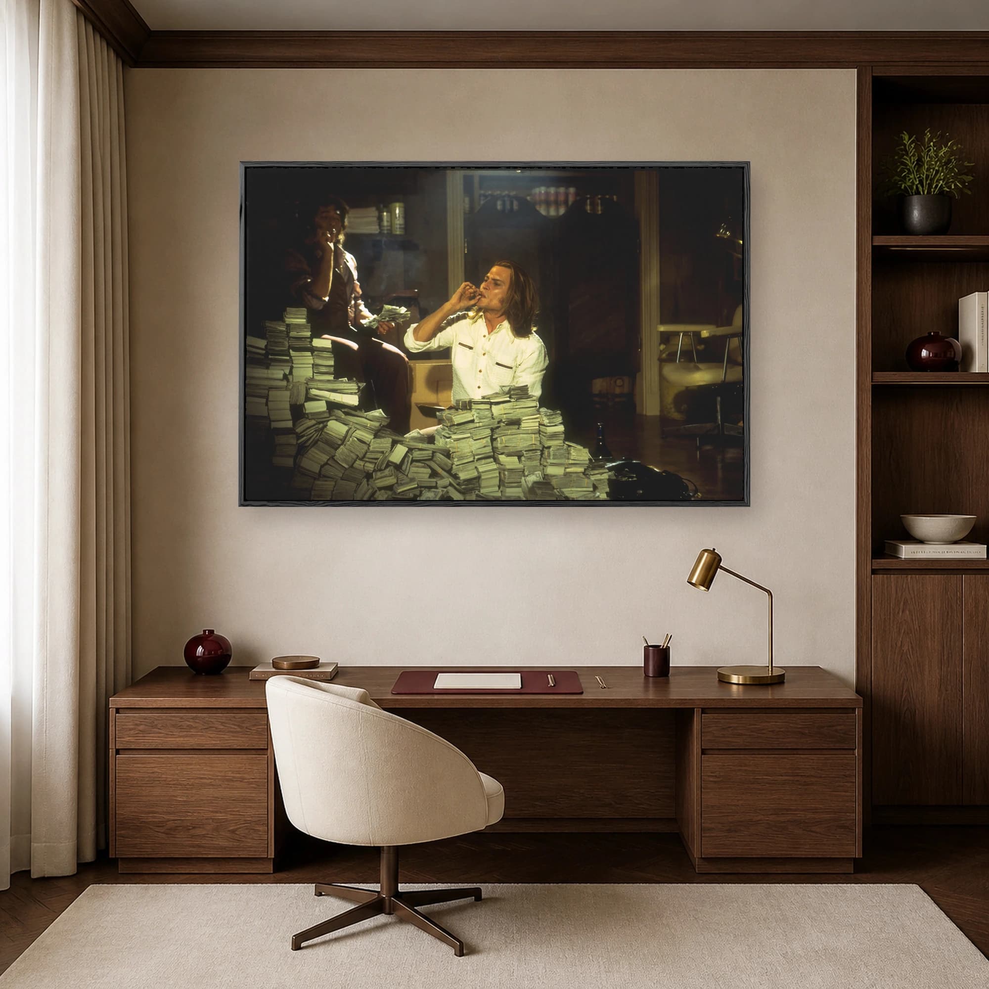 Blow Movie Wall Art - Johnny Depp Cash Stacks Print, view 7