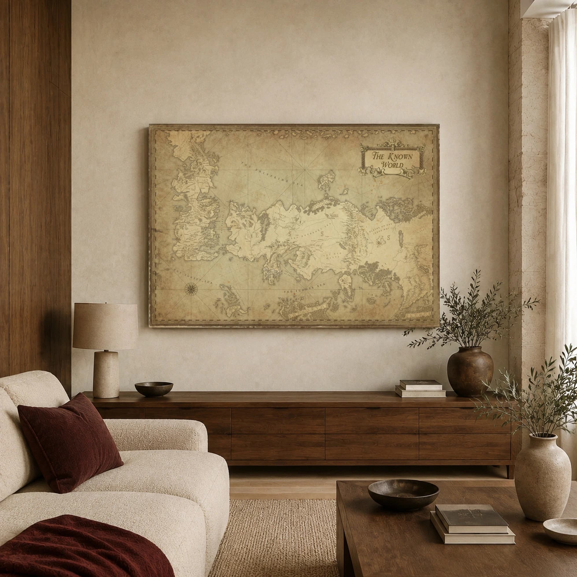 The Known World Fantasy Map Wall Art, view 3