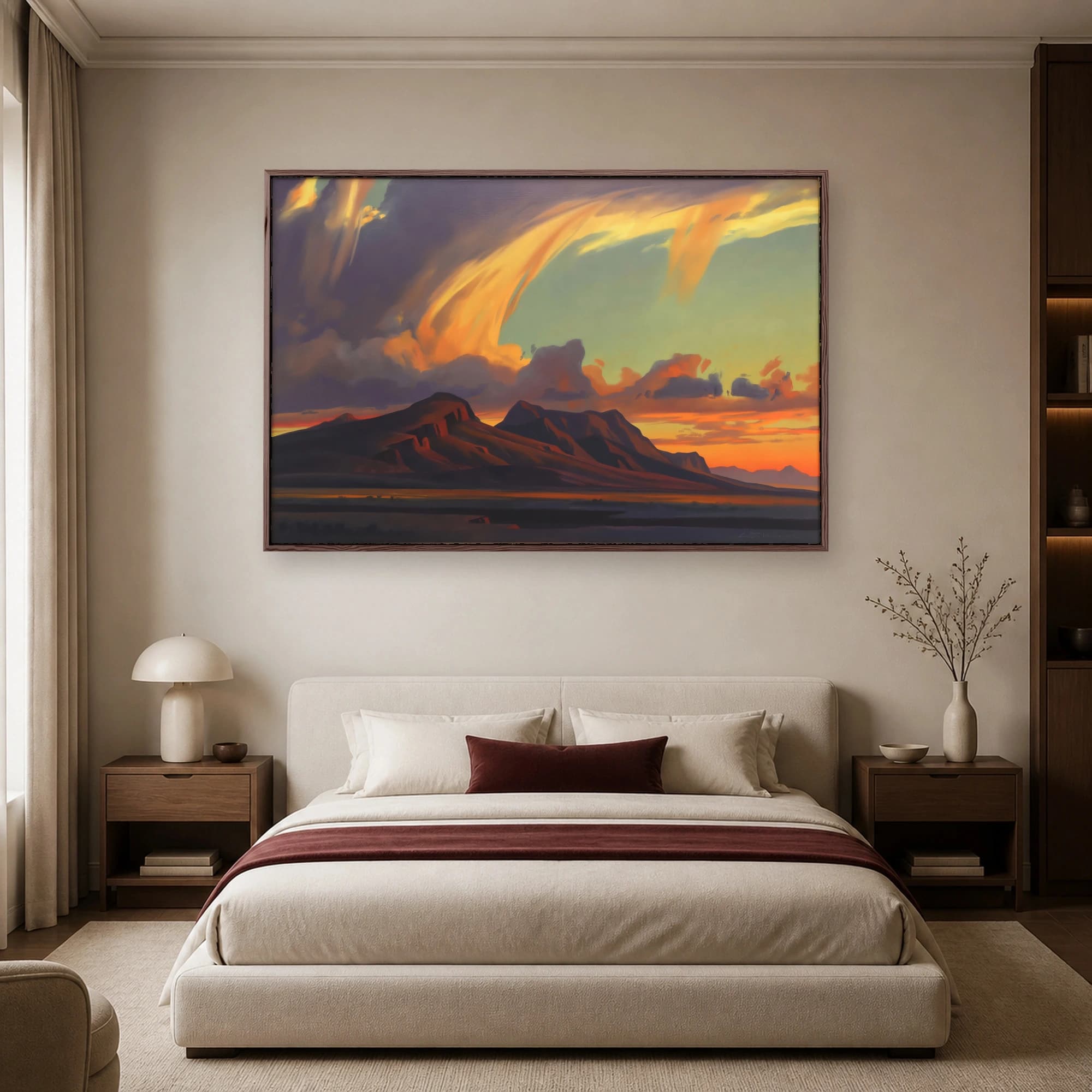 Sunset Mountain Landscape Canvas Print, view 6