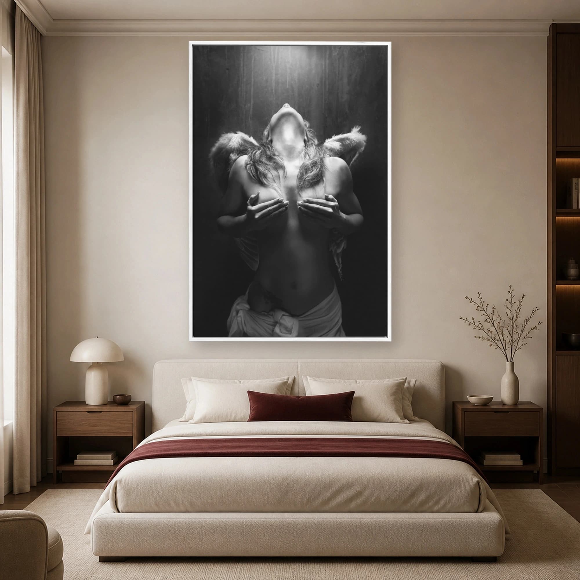 Fallen Angel Fine Art Monochromatic Photographic Print, view 3