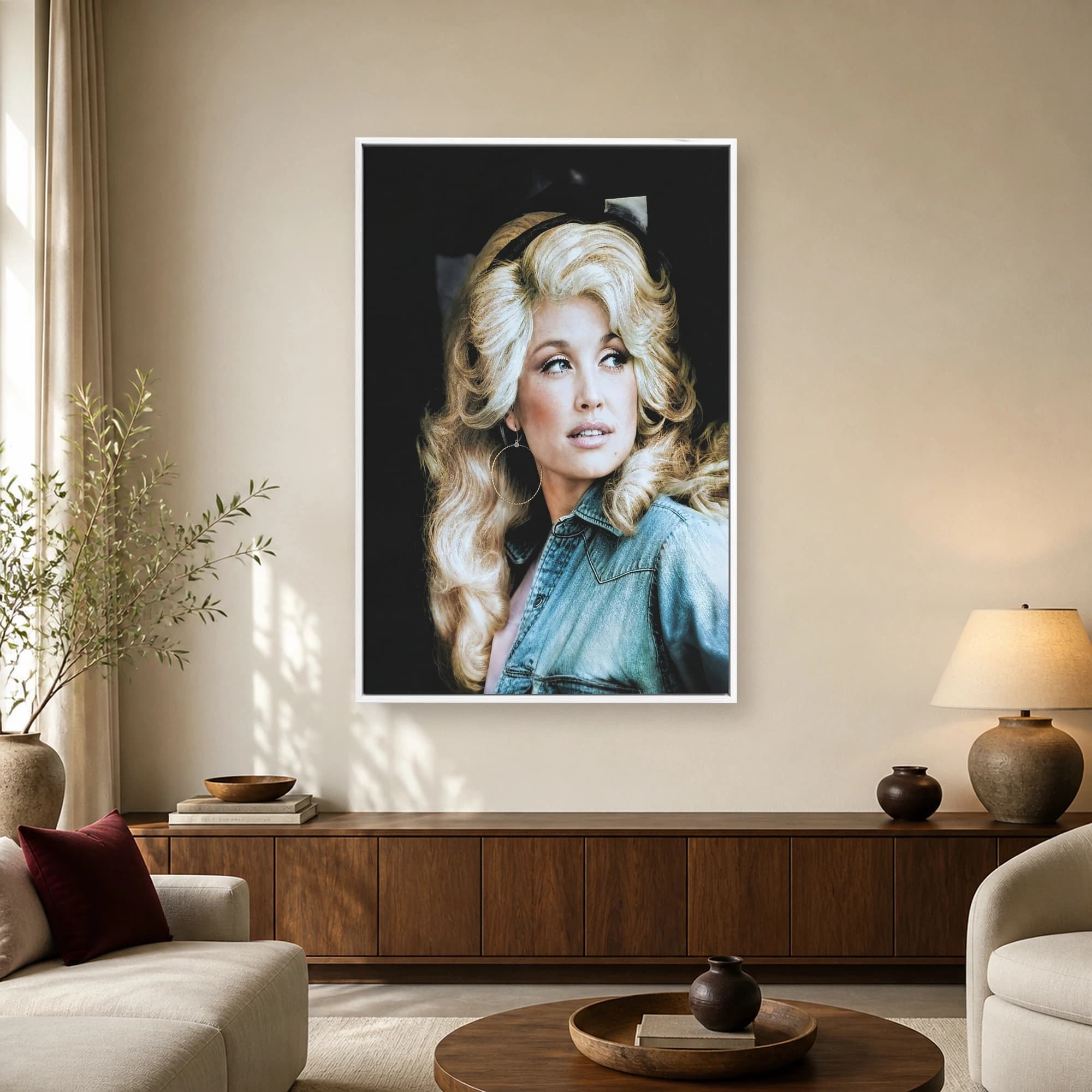 Dolly Parton Iconic Portrait Canvas Print, view 2