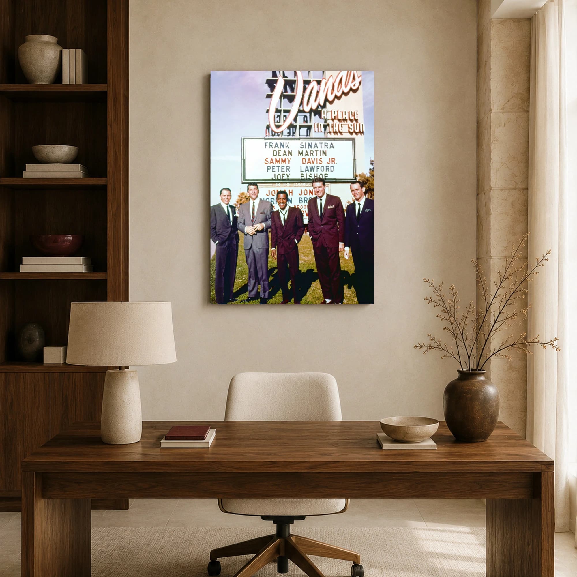 The Rat Pack at the Sands Hotel Vintage Photograph Wall Art, view 8