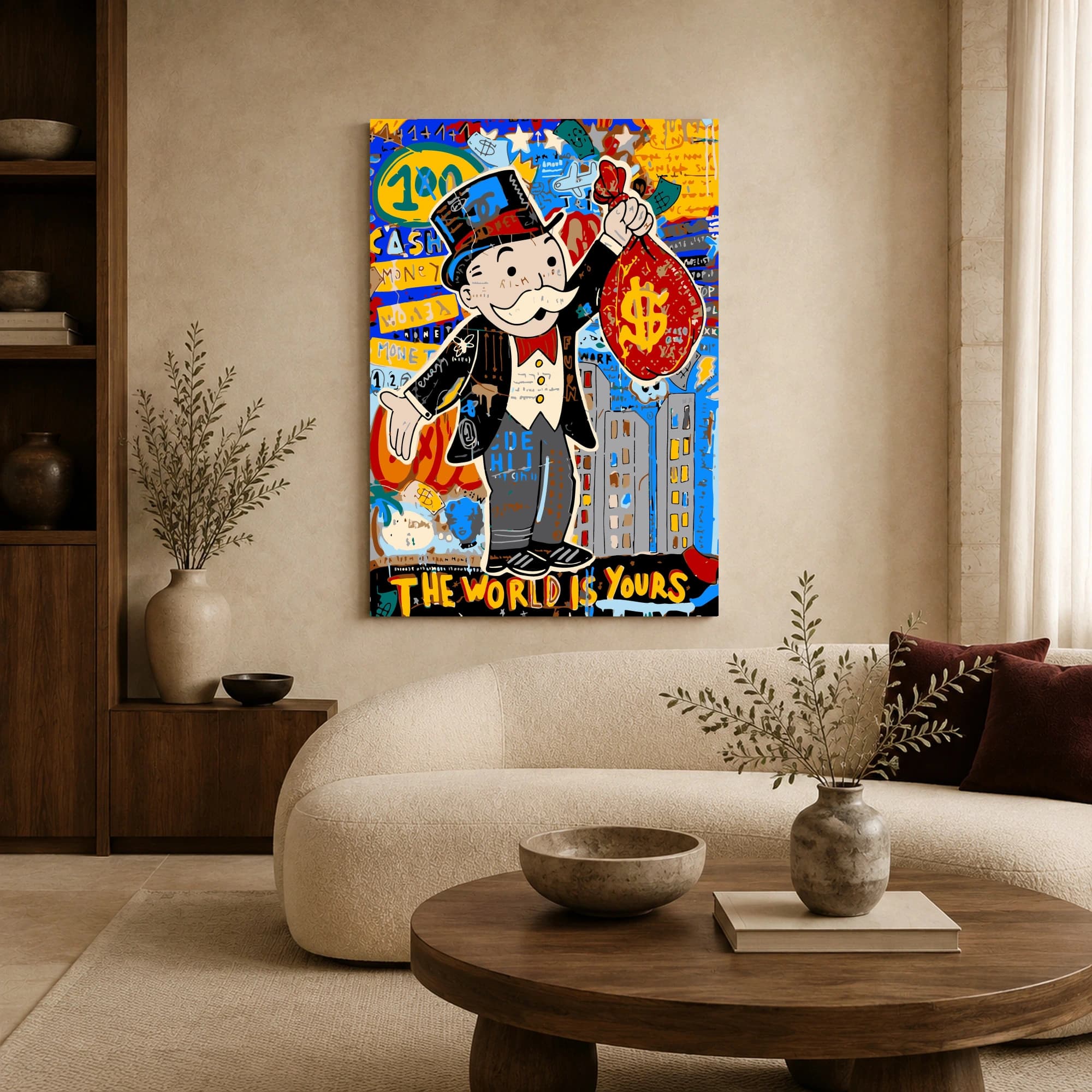 The World Is Yours Monopoly Man Pop Art Print, view 3