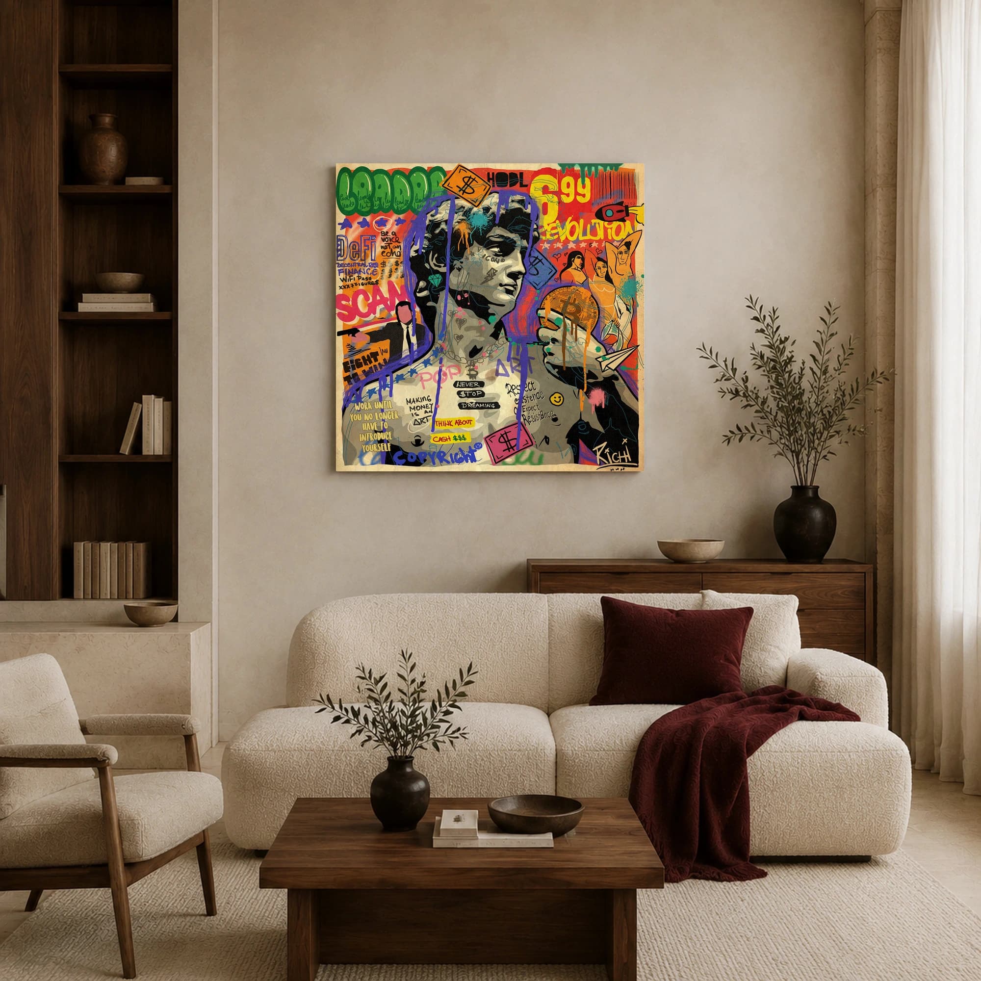 Crypto Revolution David Street Art Print, view 4