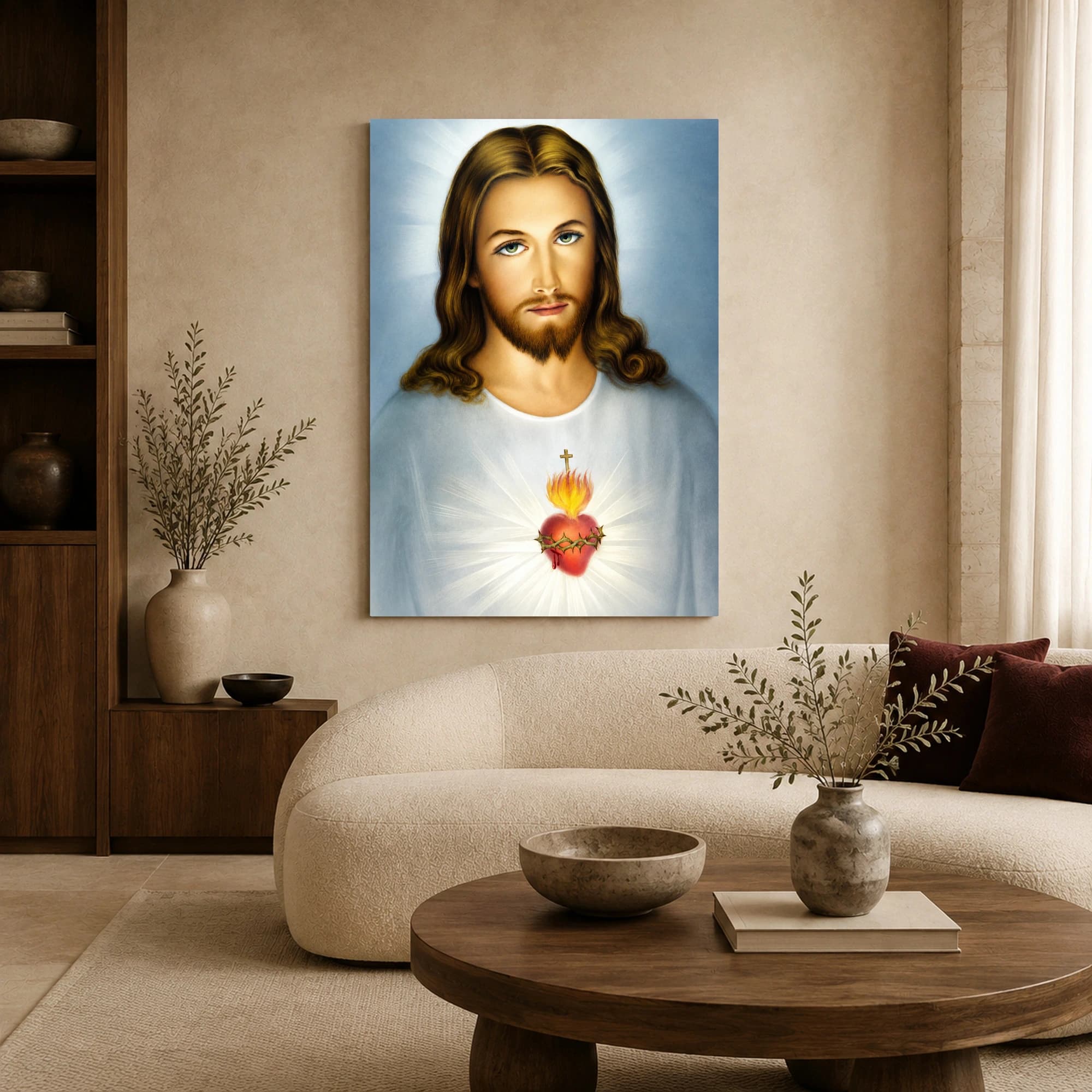 Sacred Heart of Jesus Christ Devotional Canvas Print, view 6