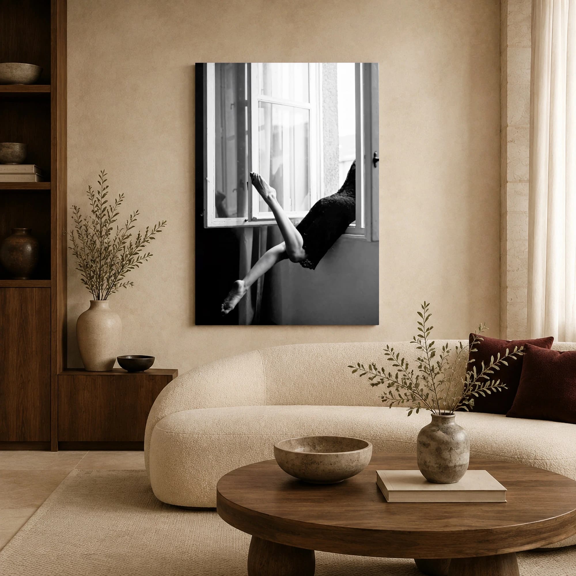 Surreal Monochrome Window Art Print, view 6