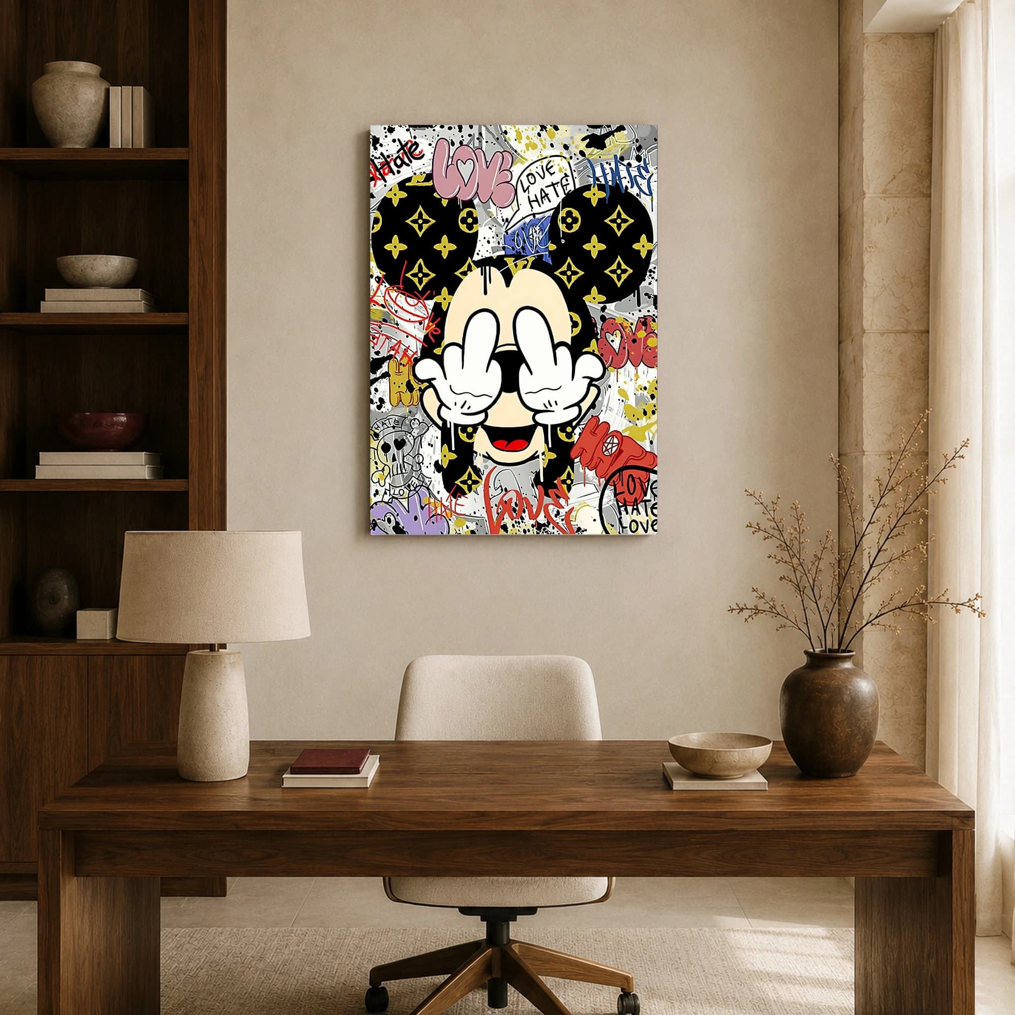 Urban Subversion Mickey Pop Art Canvas Print, view 8