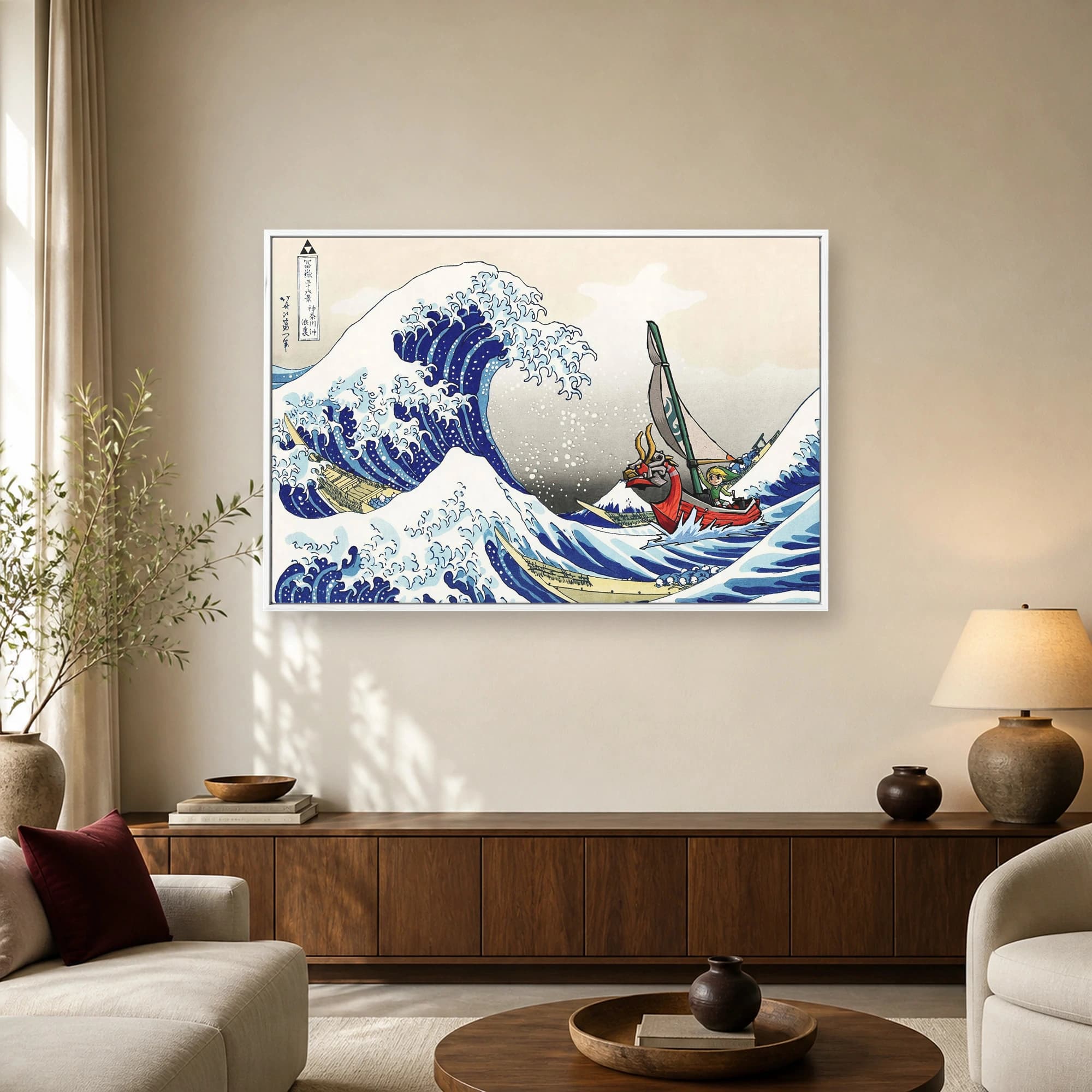 The Great Wave Link Japanese Woodblock Print Wall Art, view 6