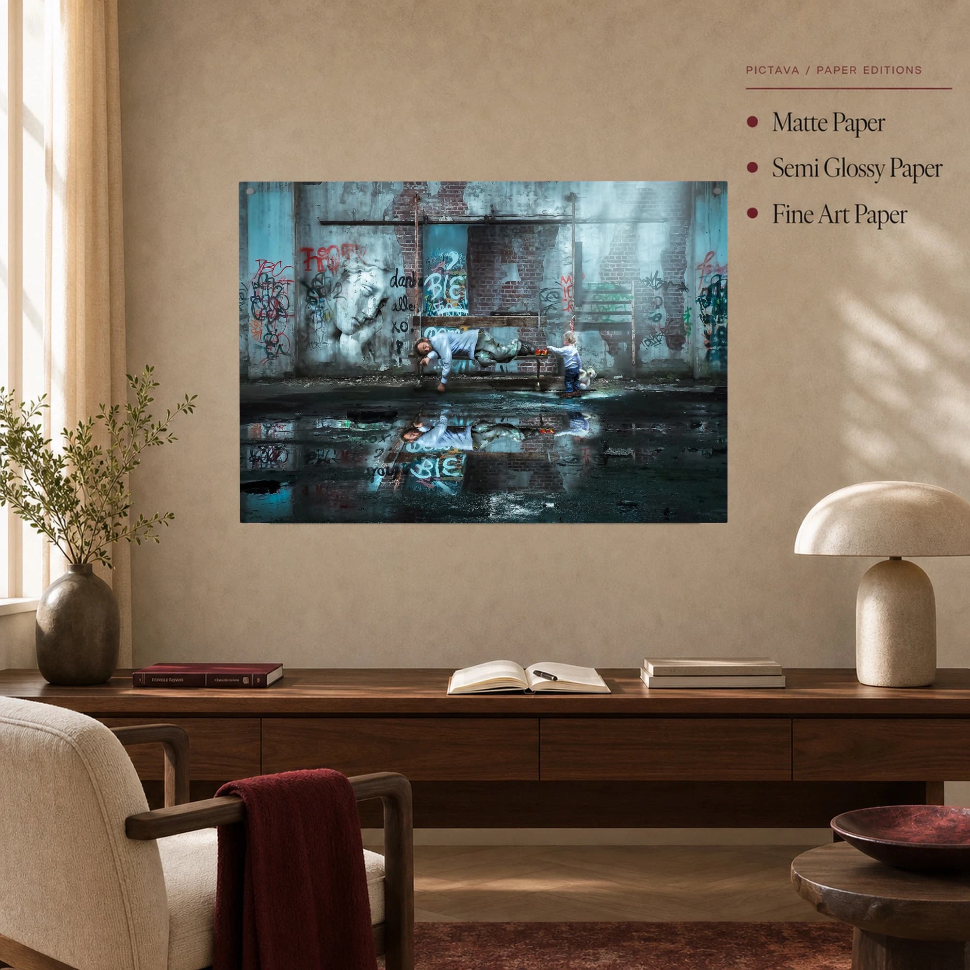 Innocence and Hope Urban Surrealist Canvas Wall Art Print, view 3