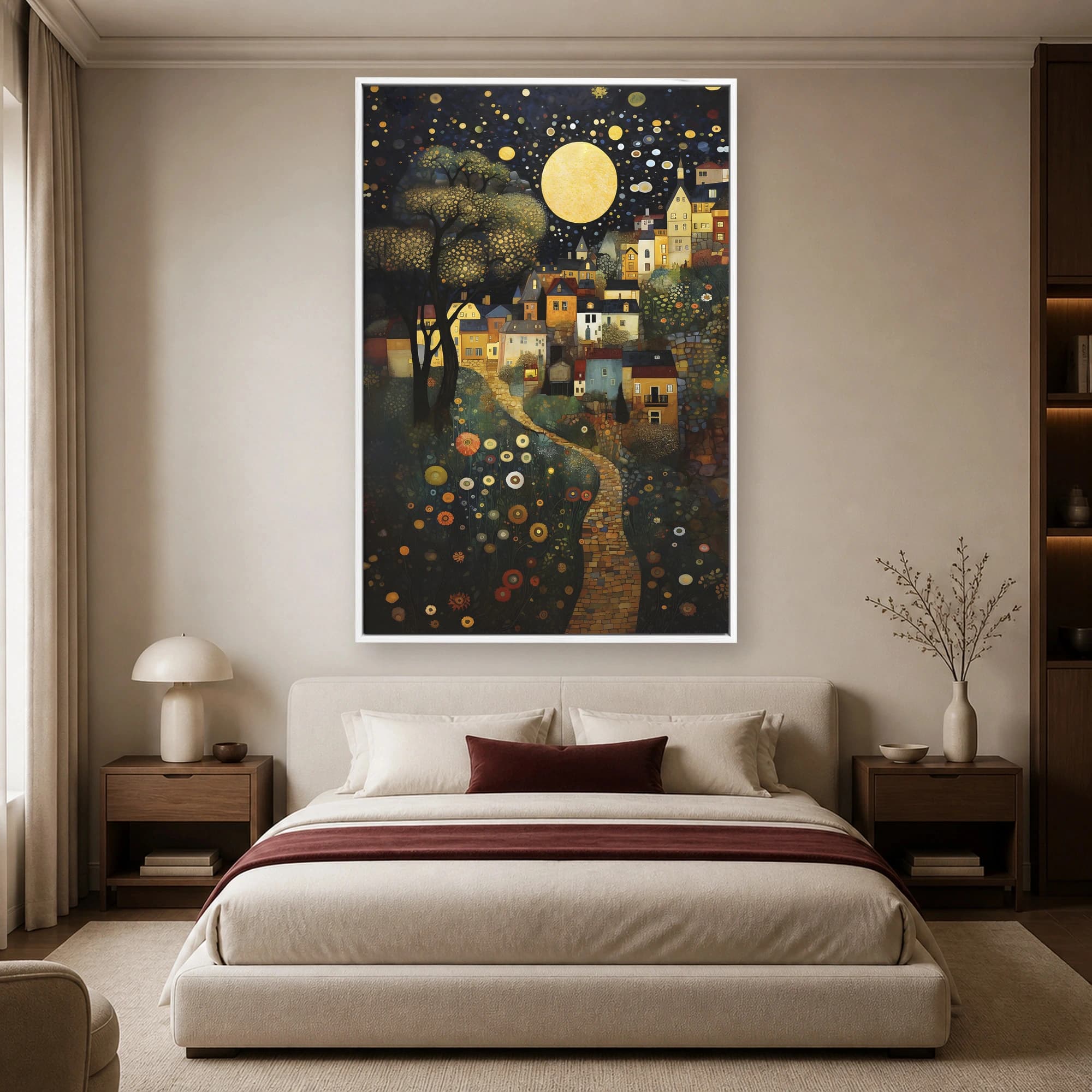 Midnight Village Starlight Wall Art Print, view 3