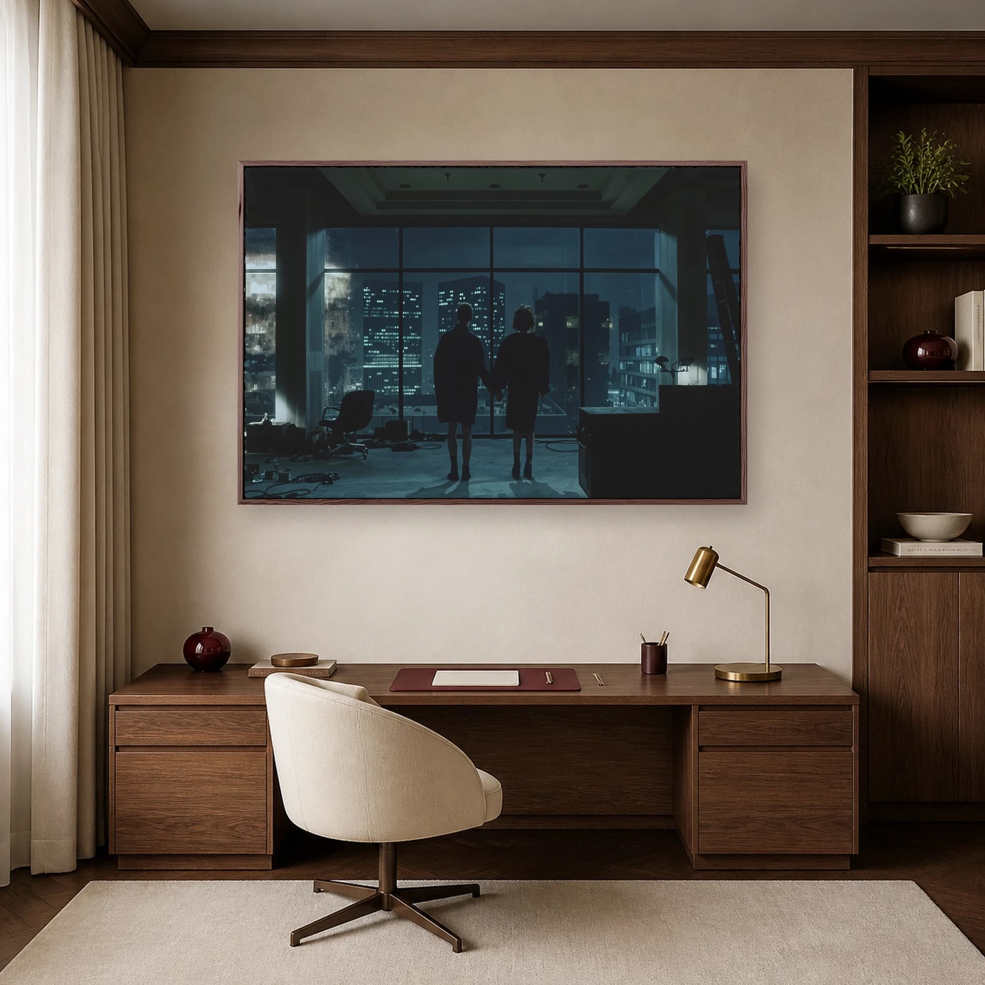 Cinematic Cityscape Twilight Wall Art Print, view 6