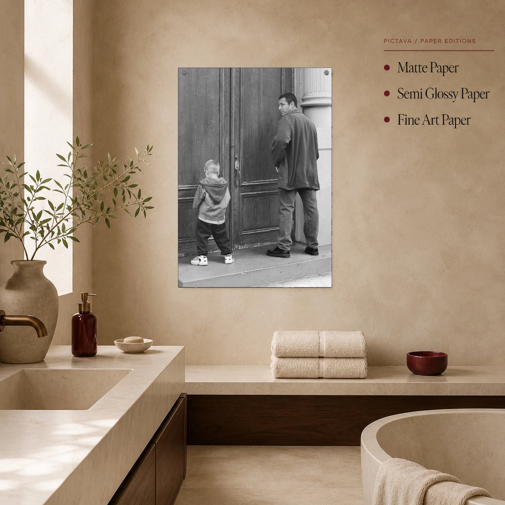 Adam Sandler Funny Bathroom Black and White Wall Art, view 5