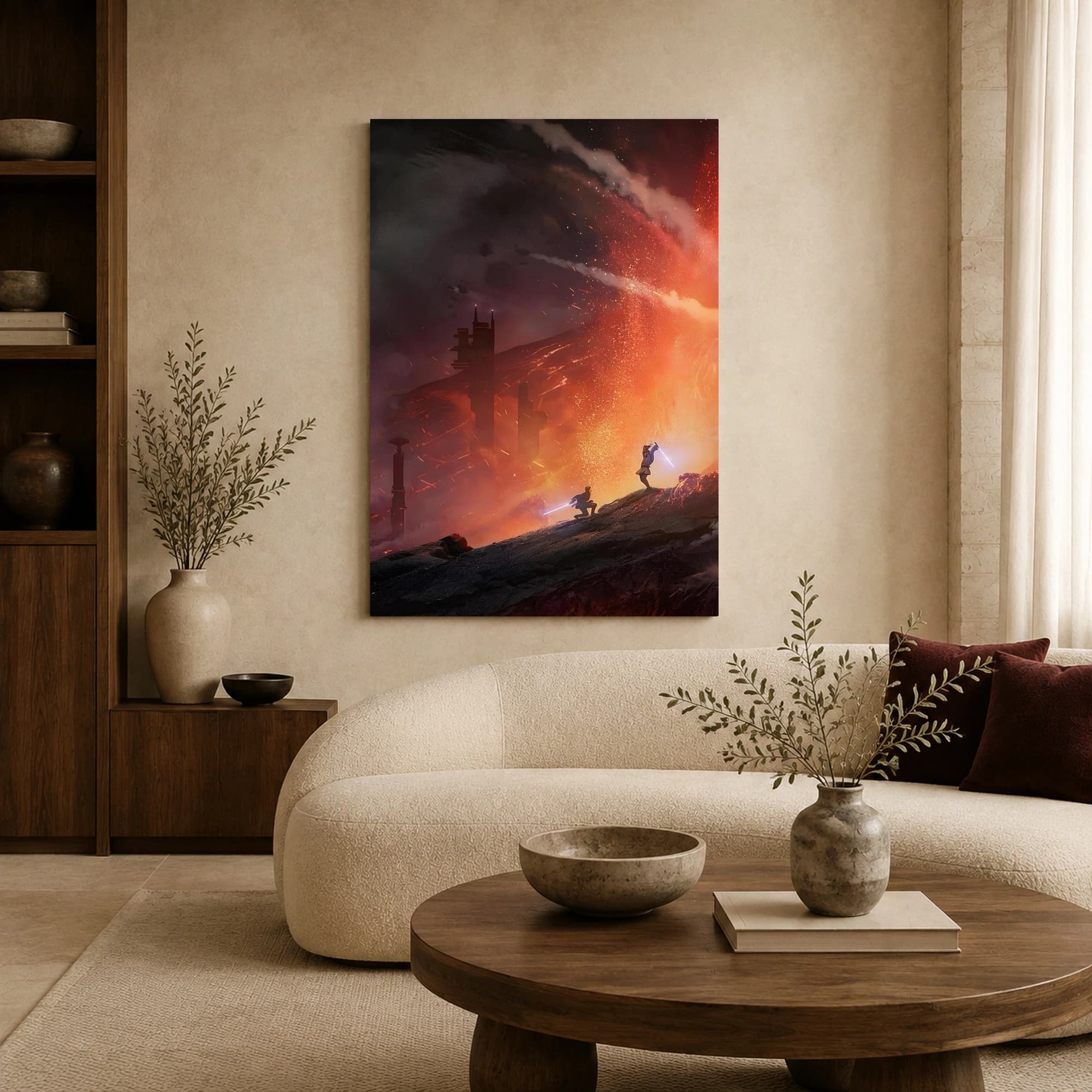 Mustafar Volcanic Duel Sci-Fi Canvas Wall Art, view 5