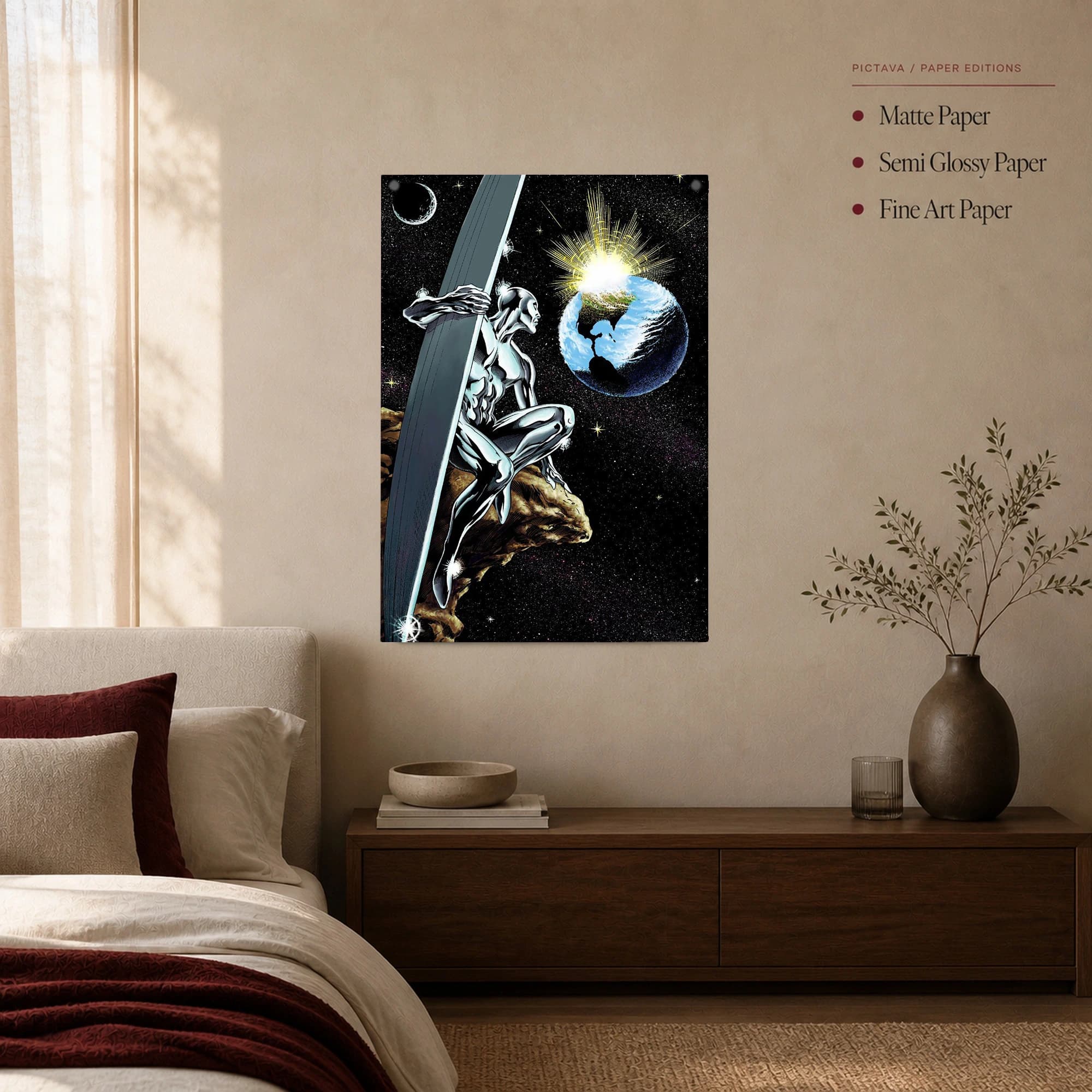 Silver Surfer Cosmic Watch Canvas Print, view 2