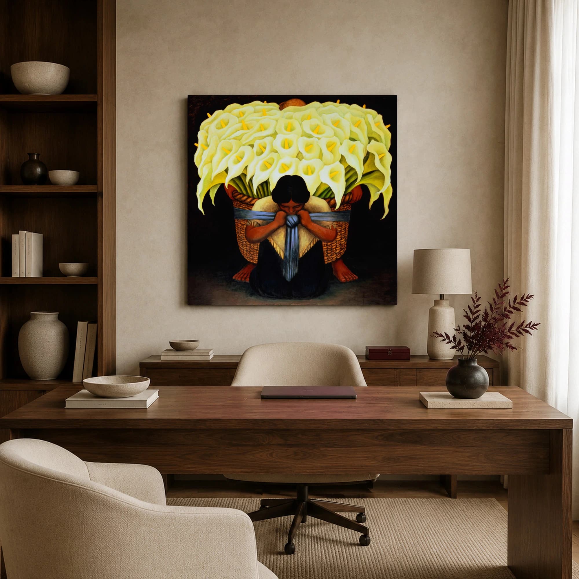 The Flower Seller Masterpiece Fine Art Canvas Print, view 5