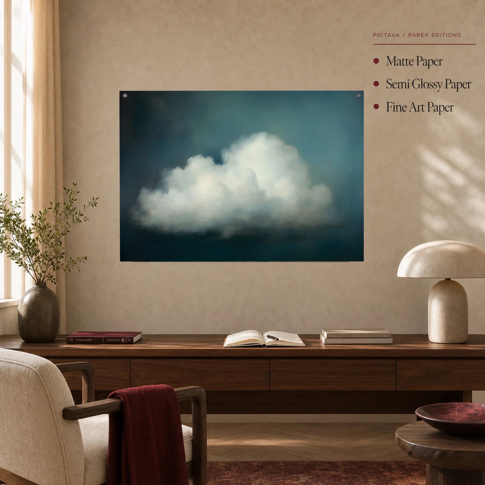 Solitary Cumulus Cloud Fine Art Print, view 5