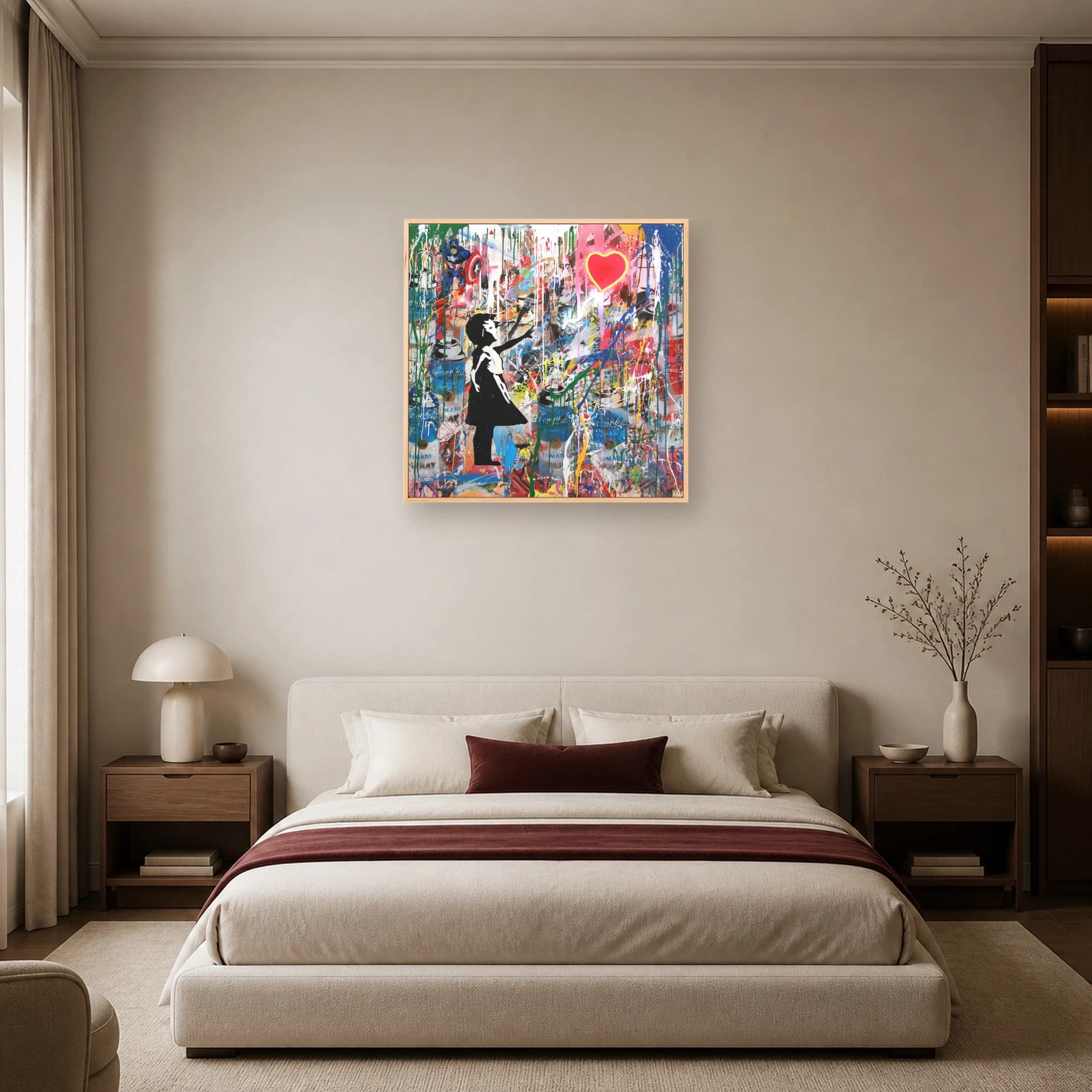 Girl with Red Balloon Urban Street Pop Art Print, view 6