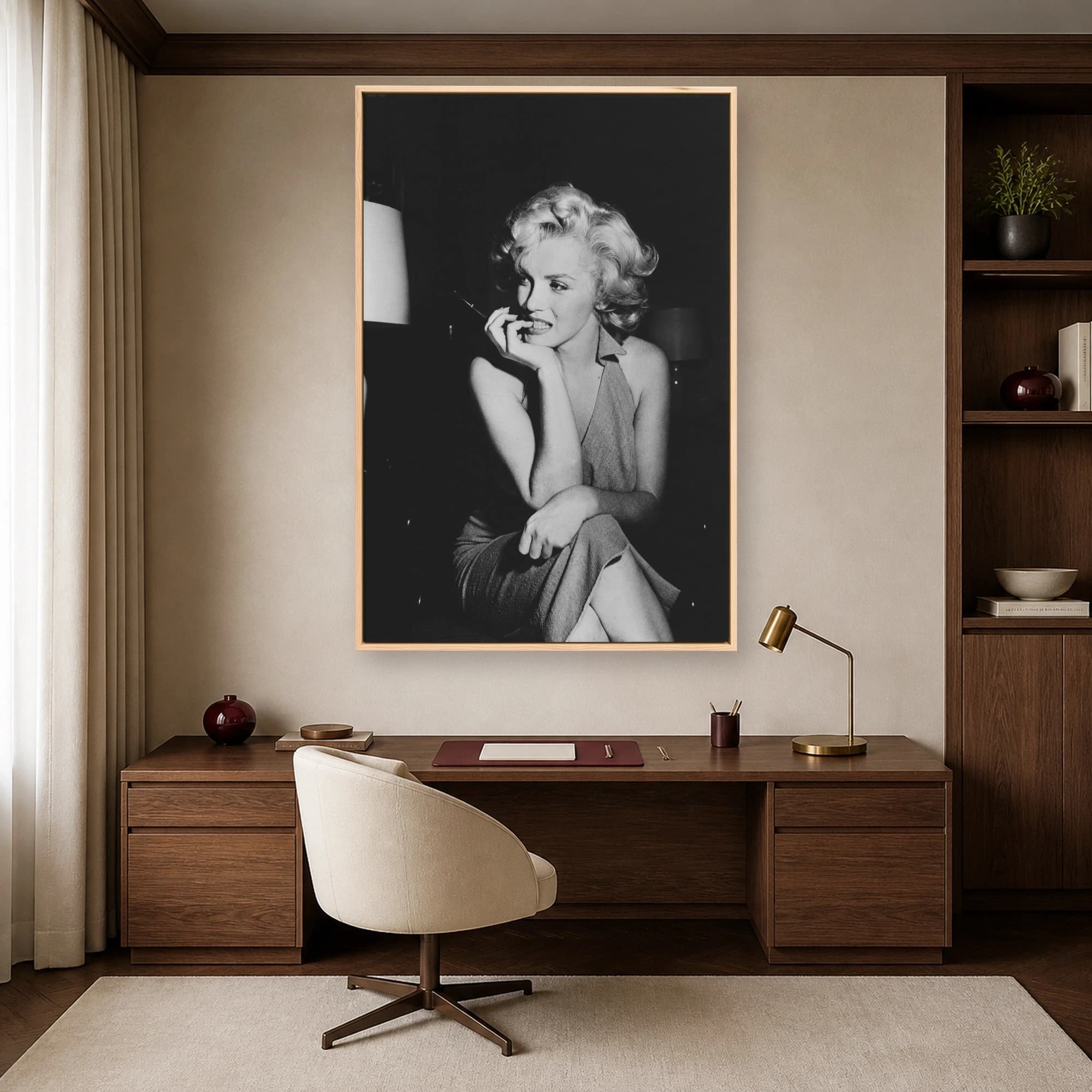 Marilyn Monroe Vintage Black and White Portrait Print, view 6