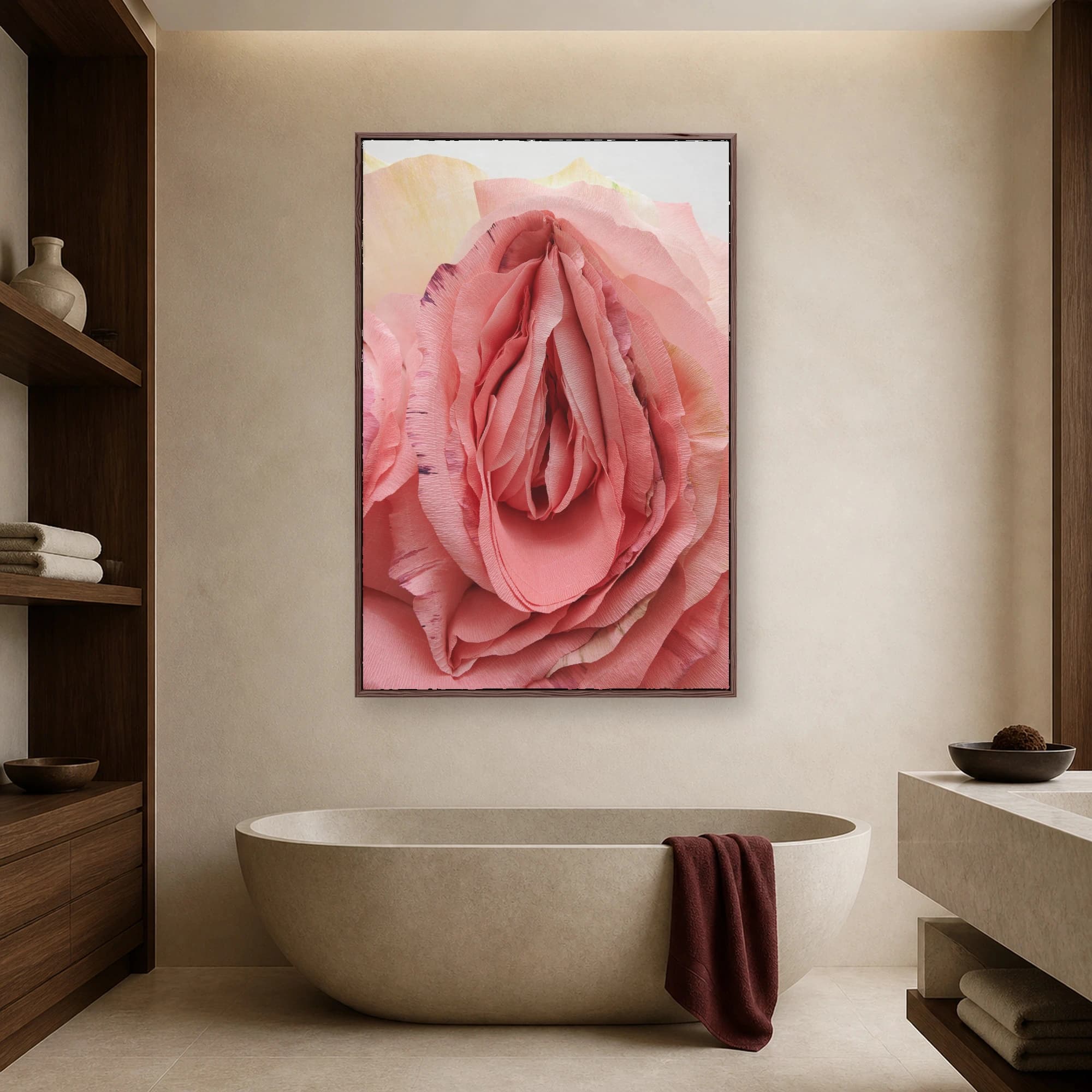 Pink Petals Botanical Macro Wall Art Print, view 3