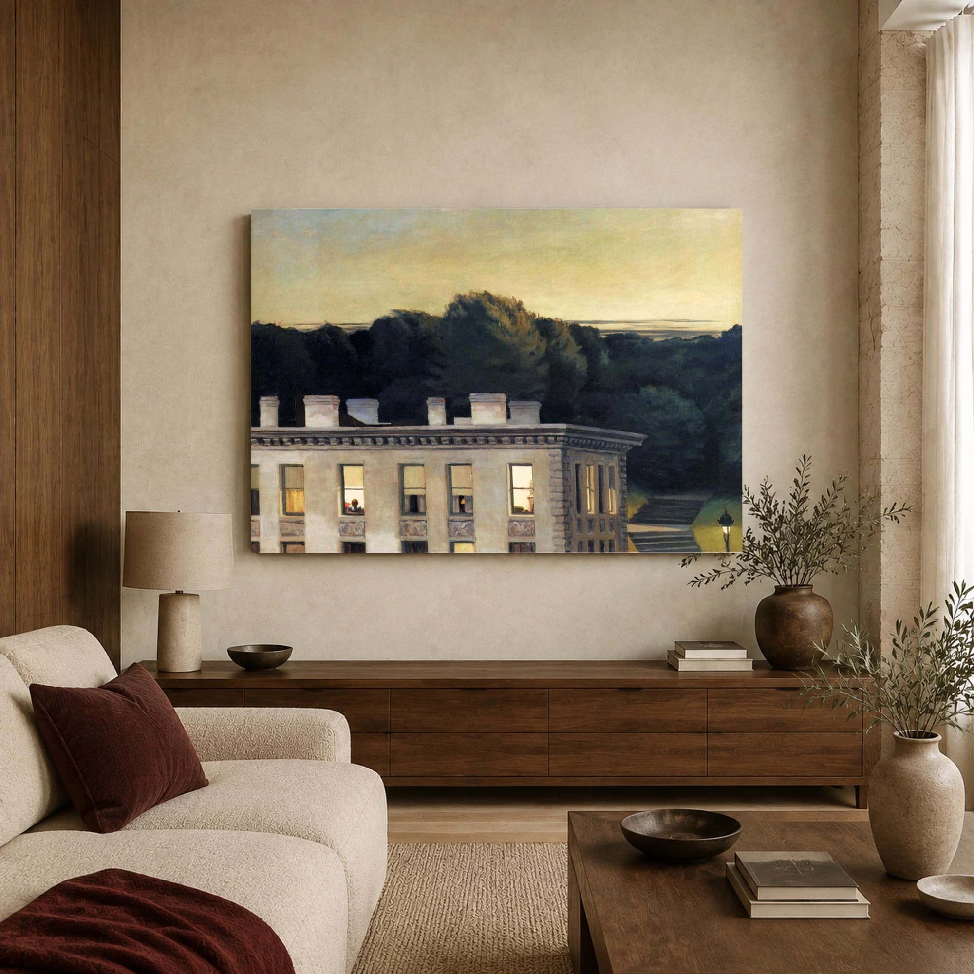 Rooms by the Sea Twilight Architectural Fine Art Print, view 3