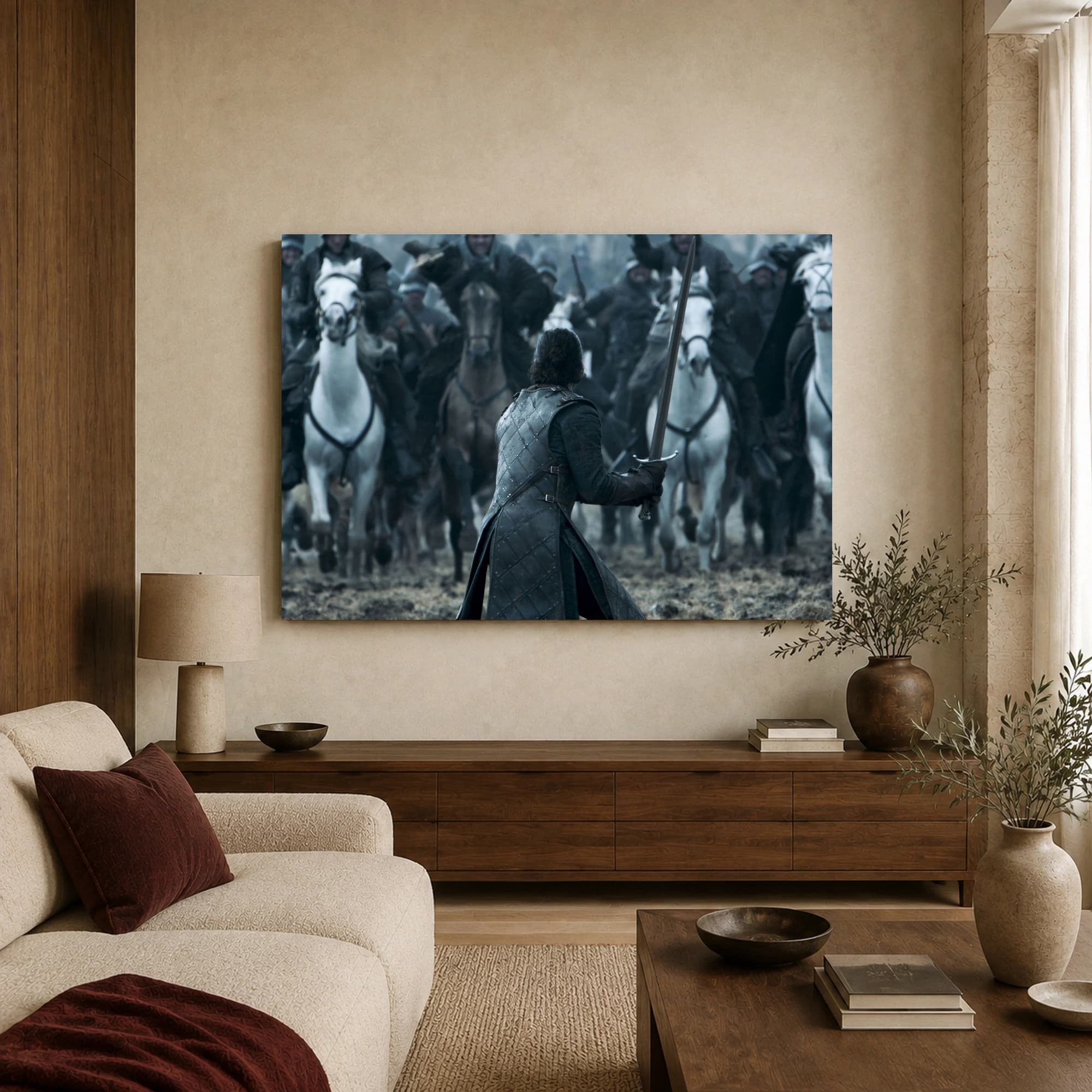 Epic Battlefield Stand Cinematic Canvas Print, view 3