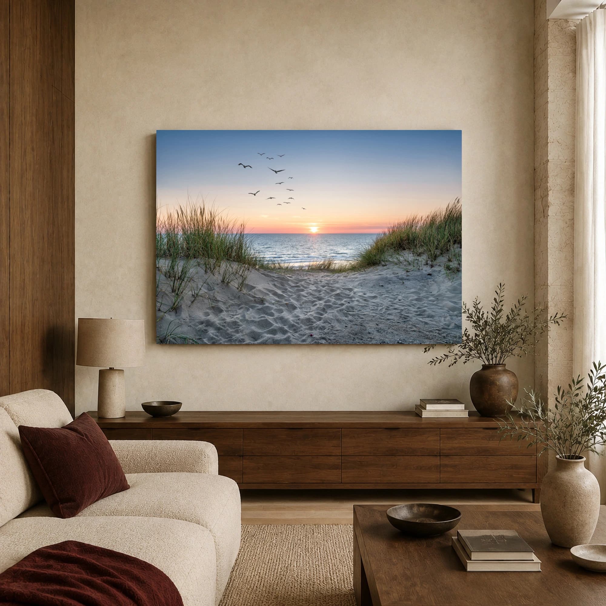 Sunset Coastal Pathway Wall Art Print, view 3