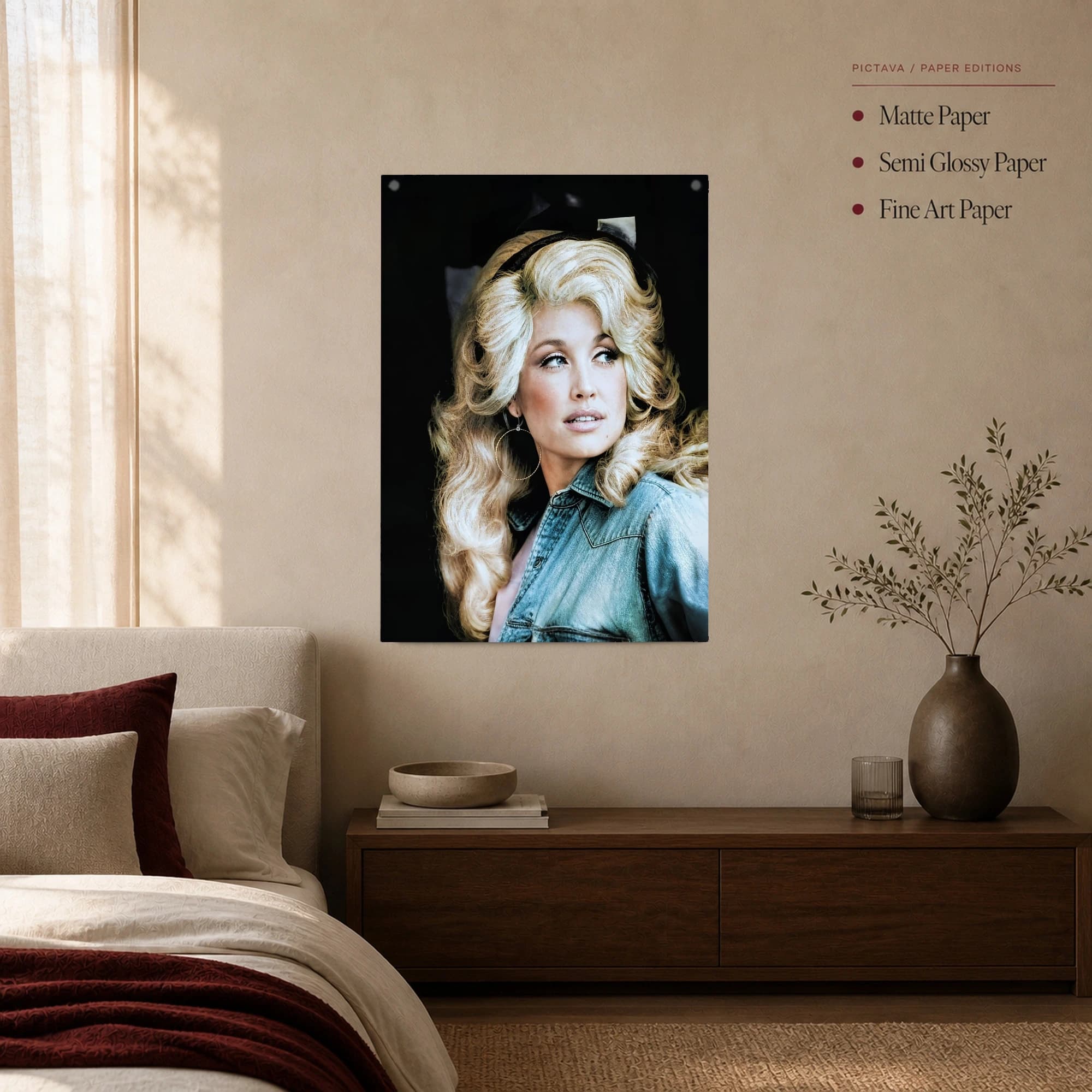 Dolly Parton Iconic Portrait Canvas Print, view 3