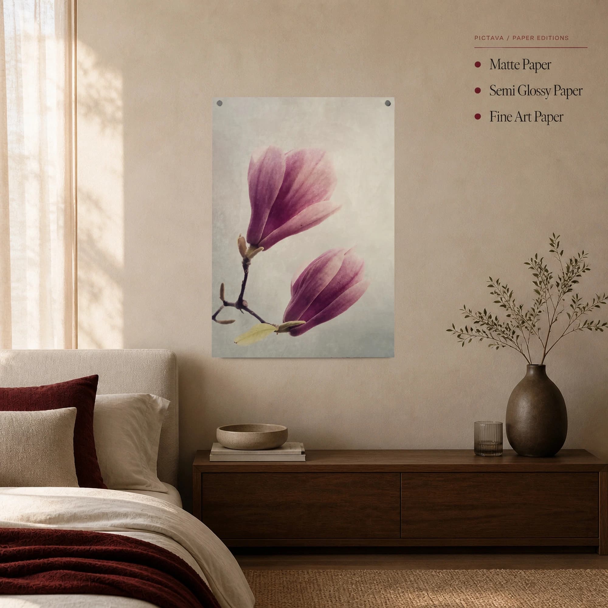 Magnolia Serenade Botanical Fine Art Print, view 3