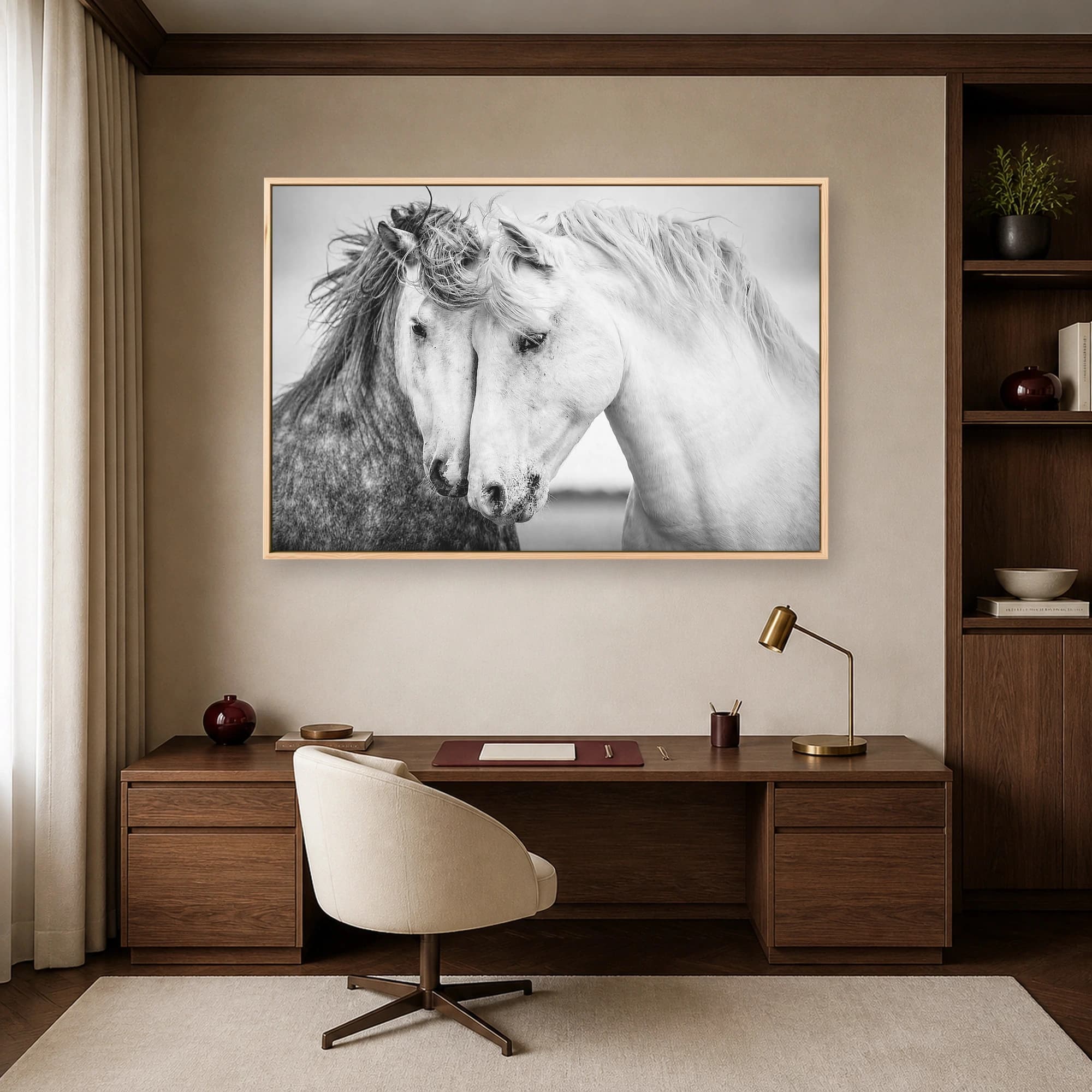 Equine Harmony Black and White Horse Fine Art Photography Print, view 7