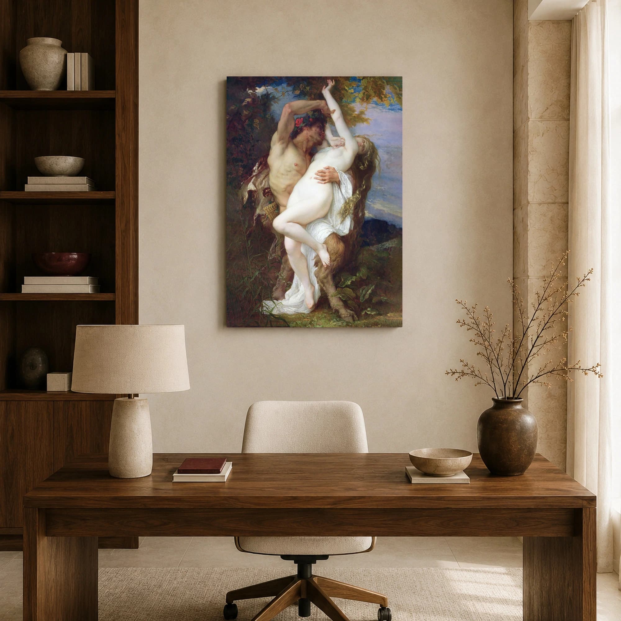 Nymph and Satyr Fine Art Print by William-Adolphe Bouguereau, view 8