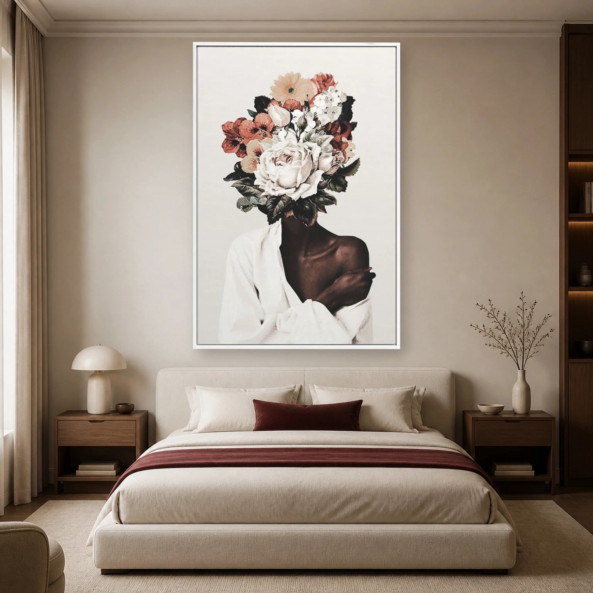 Surreal Floral Portrait Canvas Print & Wall Art, view 3