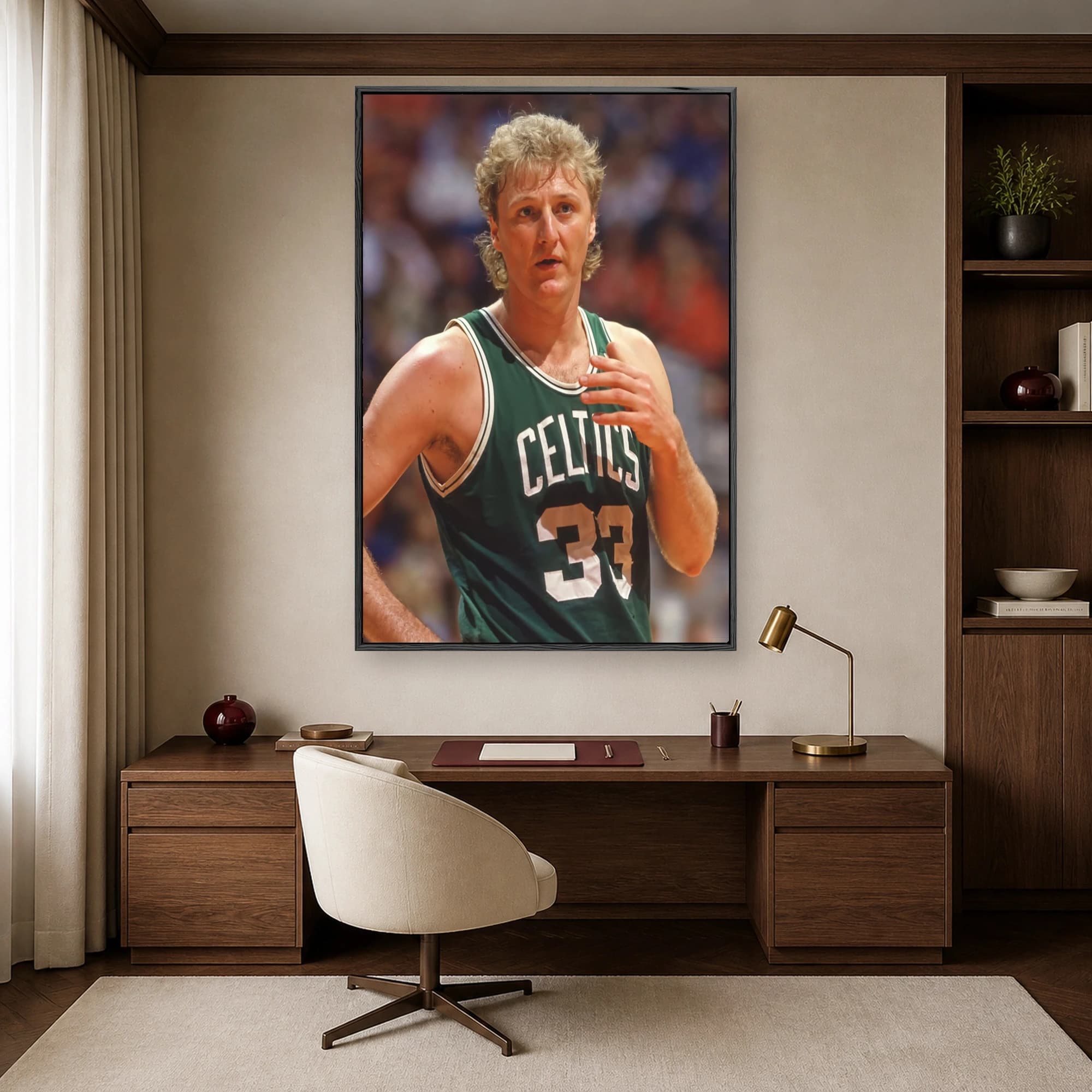 Larry Bird Boston Celtics Number 33 Basketball Legend Wall Art, view 7