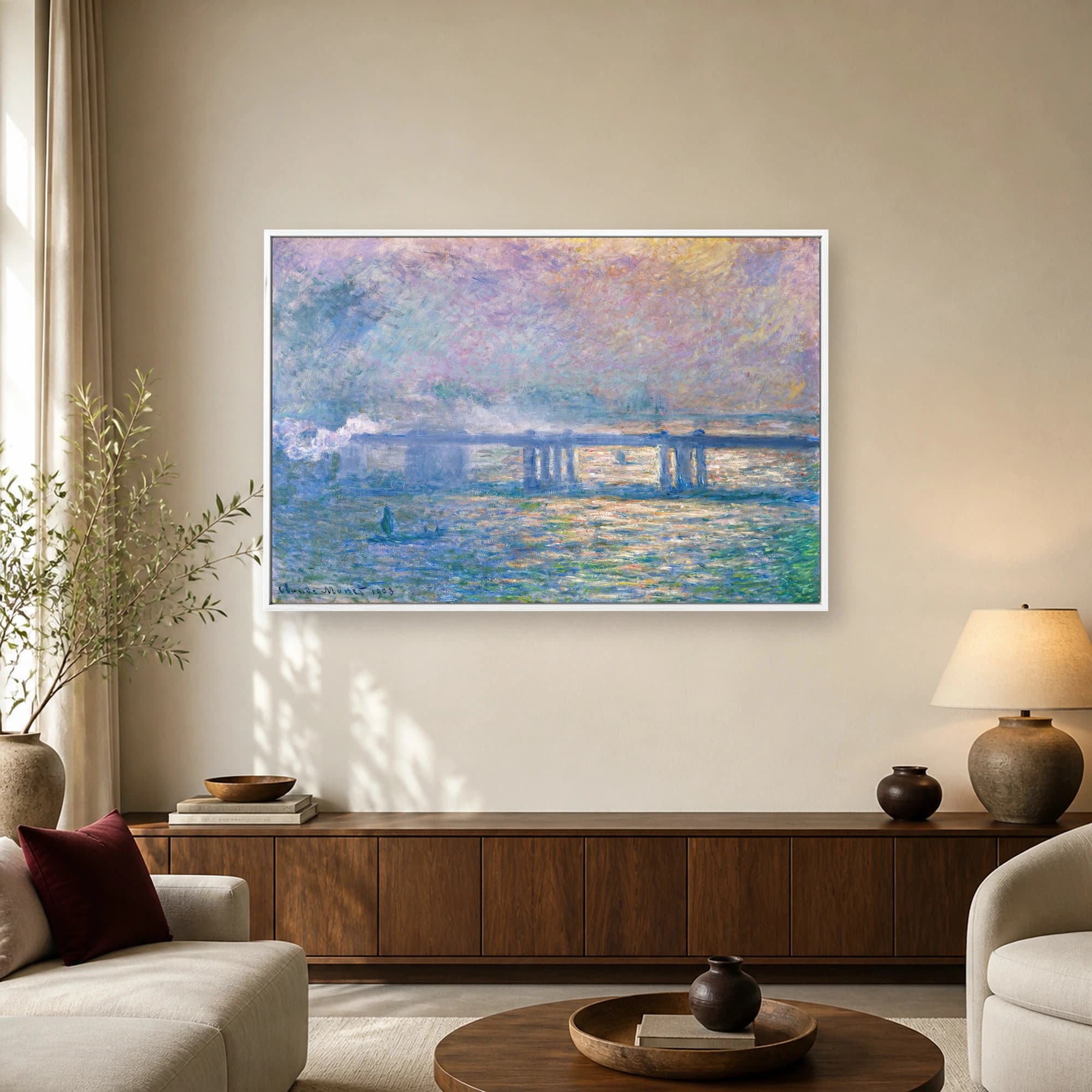 Charing Cross Bridge Canvas Print by Claude Monet, view 2