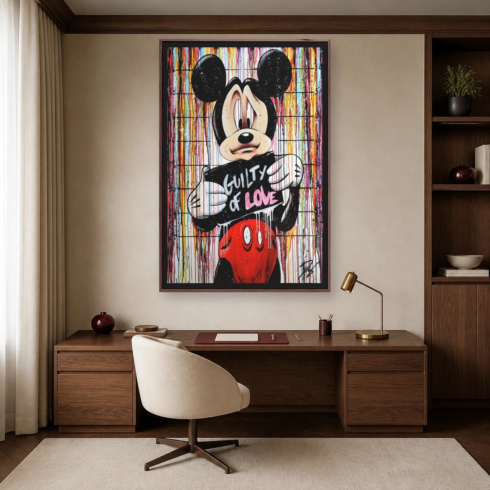 Guilty of Love Mickey Mouse Pop Art Canvas Print, view 7