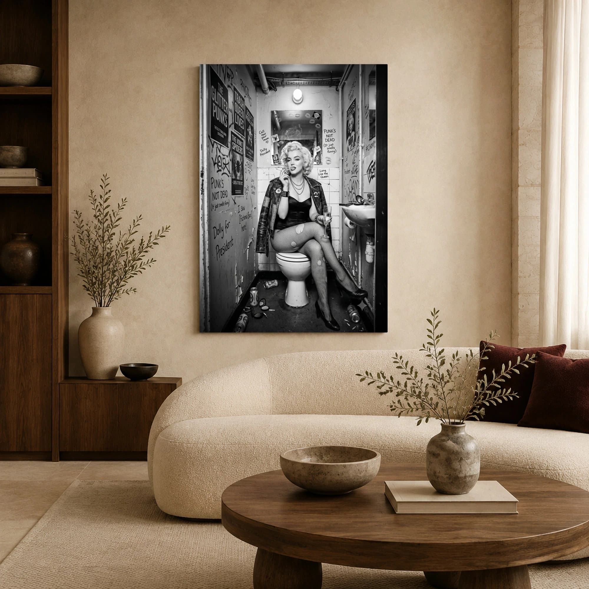 Glitter Punks: Marilyn Monroe Punk Bathroom Art, view 5