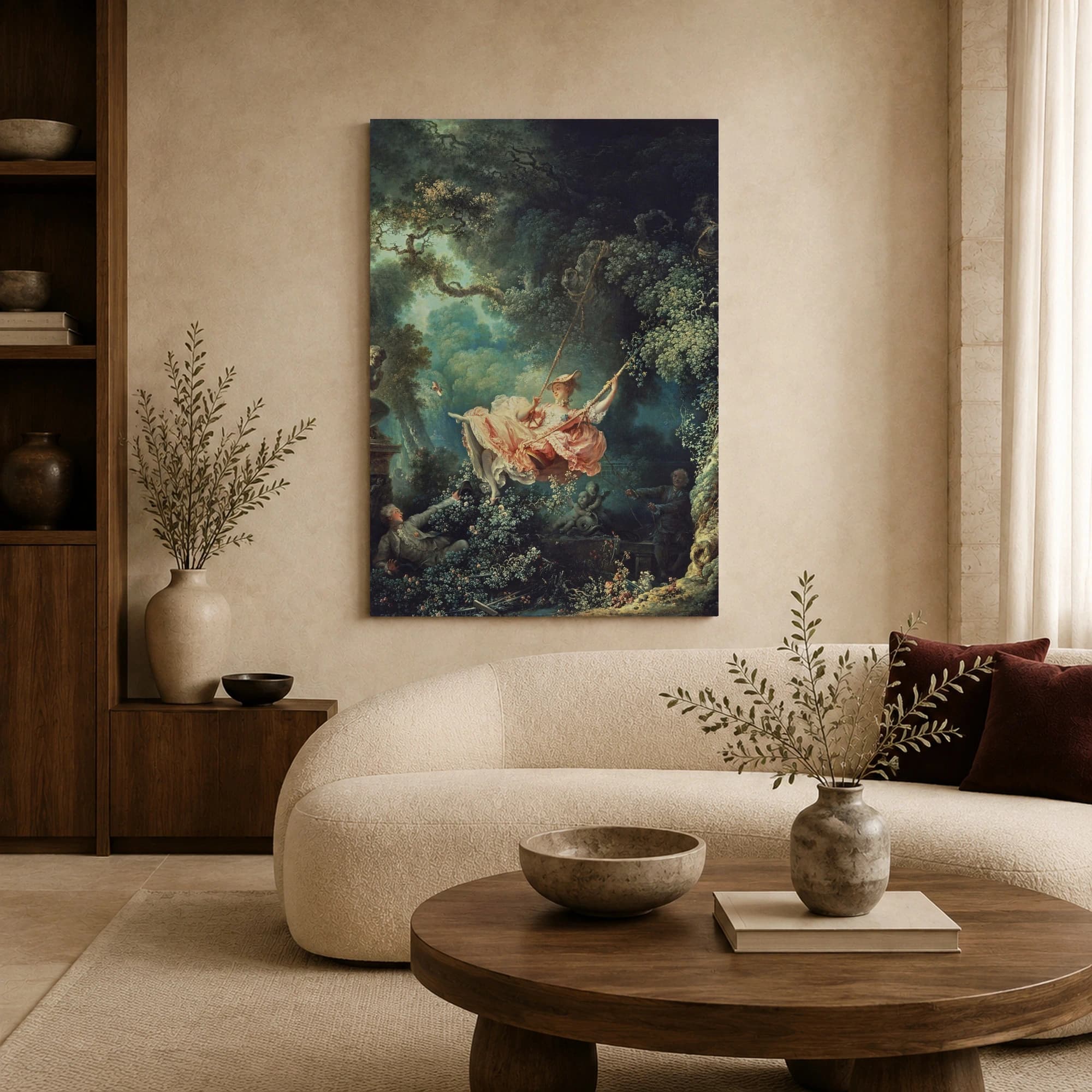 The Swing by Jean-Honoré Fragonard Fine Art Canvas Print, view 6
