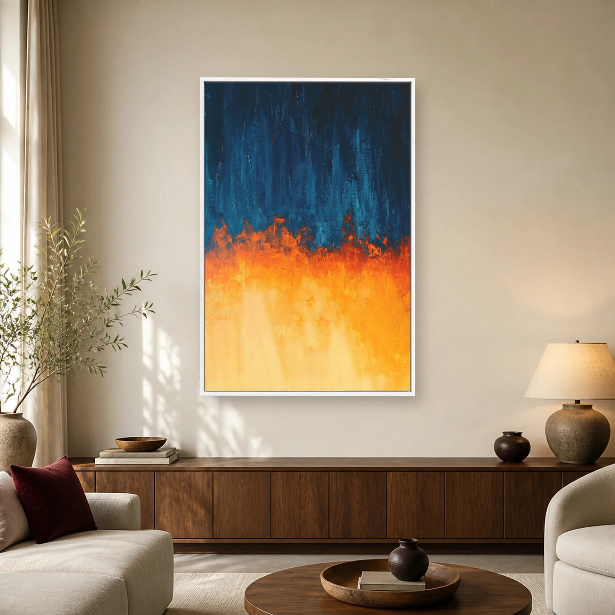 Abstract Fire and Ice Canvas Print, view 2