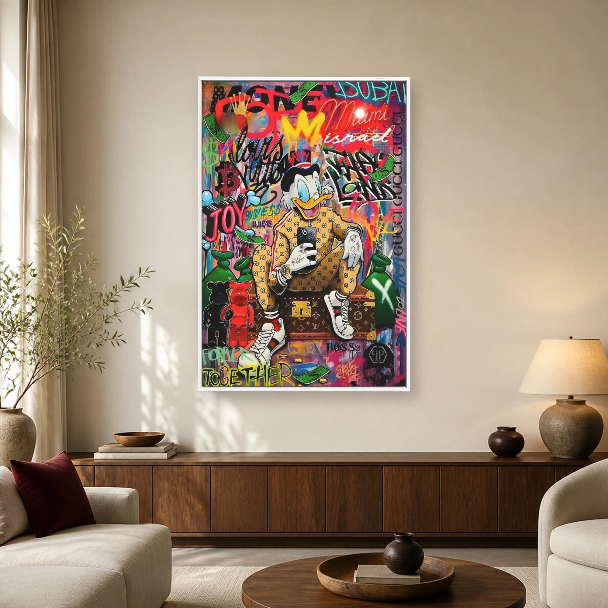 Luxury Urban Duck Pop Art Canvas Print, view 2