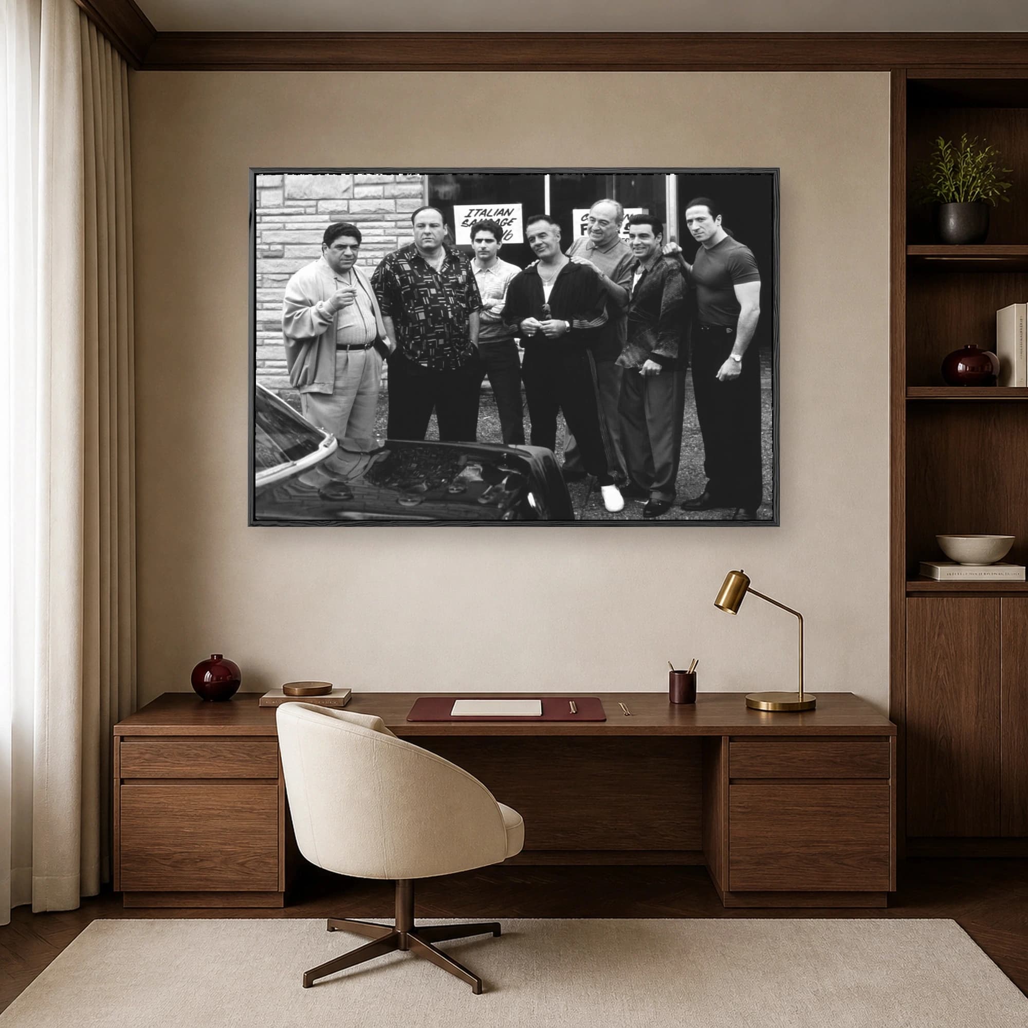 The Sopranos Cast Black and White Wall Art, view 7