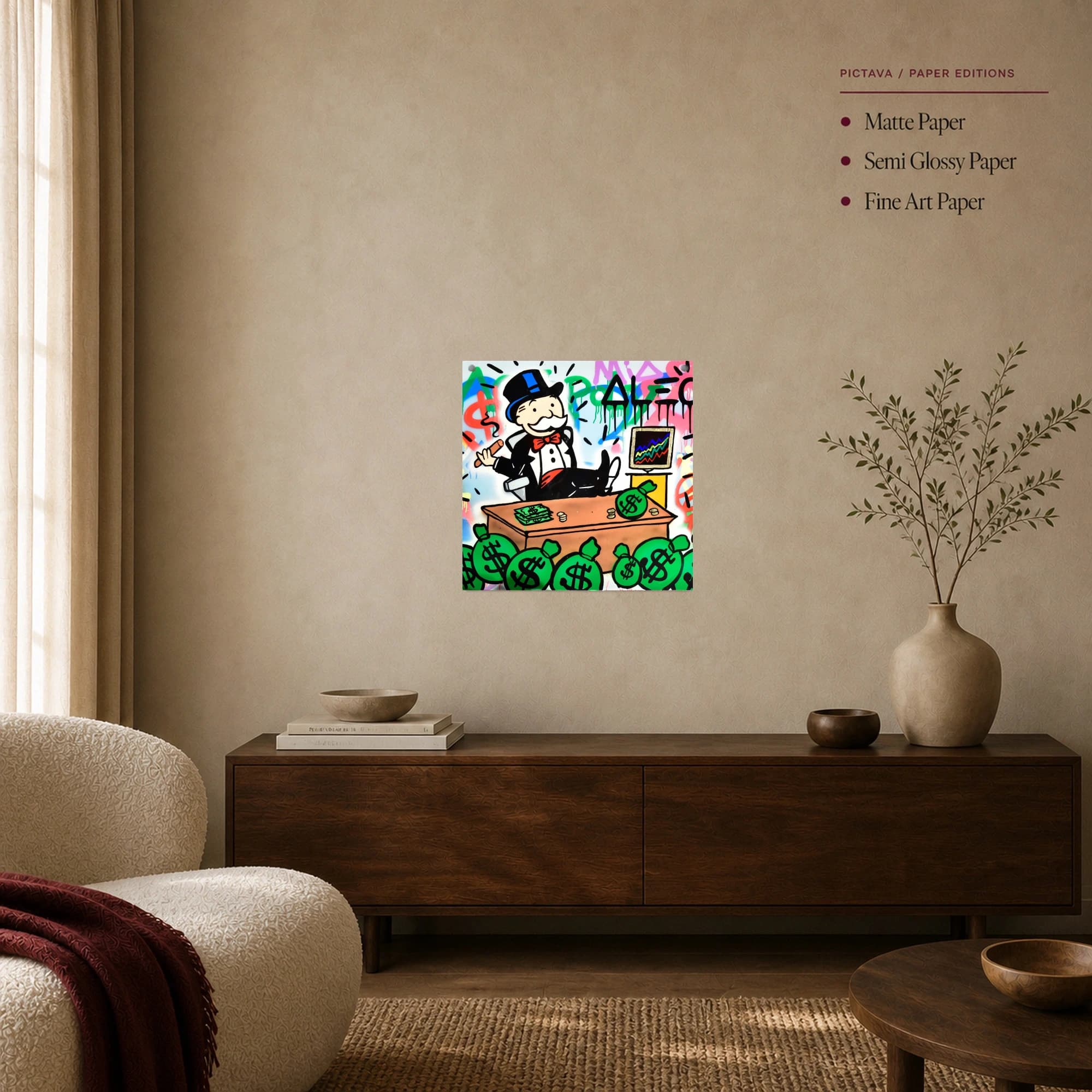 Monopoly Man Wealth Pop Art Canvas Print, view 8